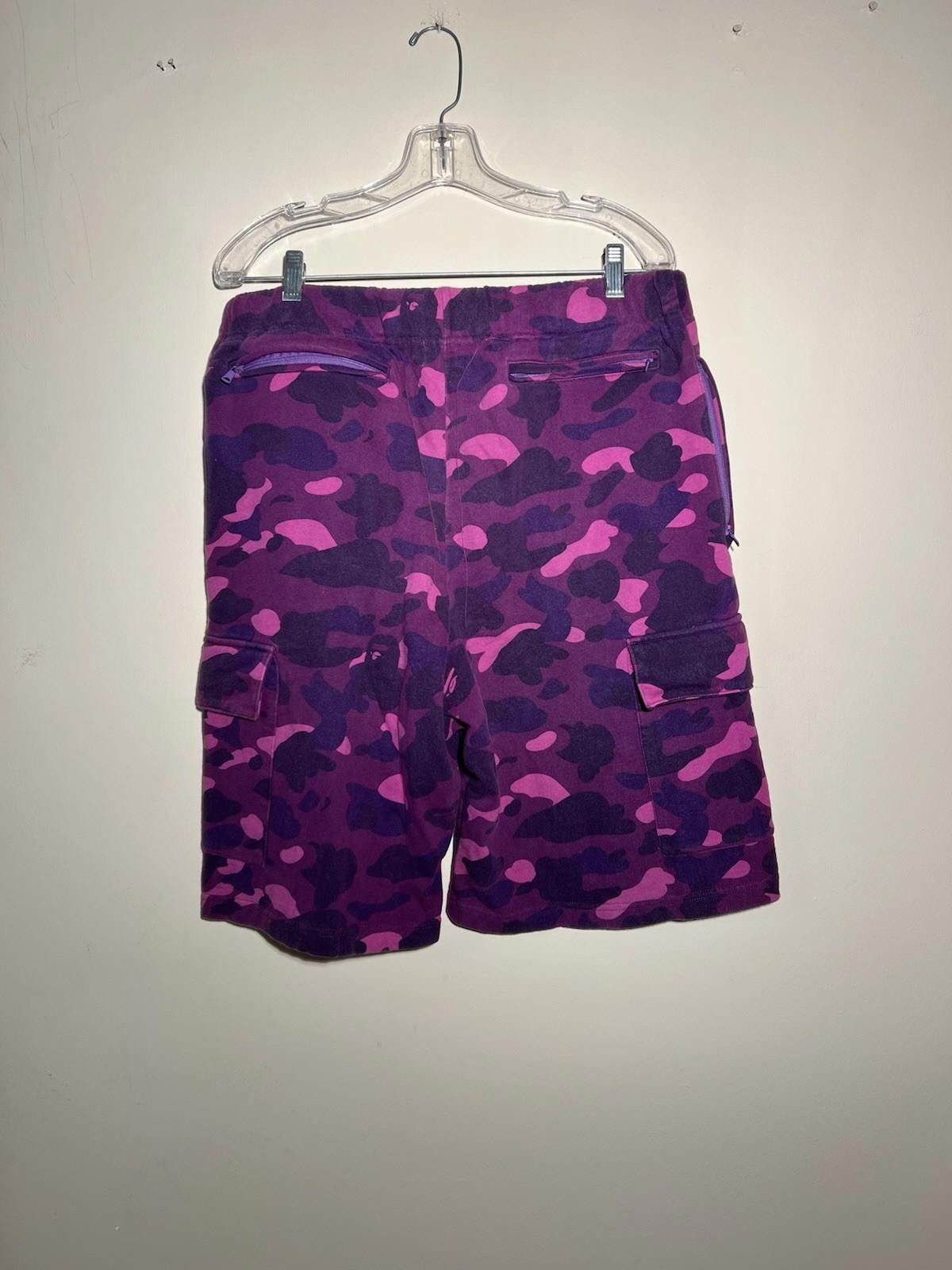 A Bathing Ape BAPE Purple Camo Sweat Shorts XL