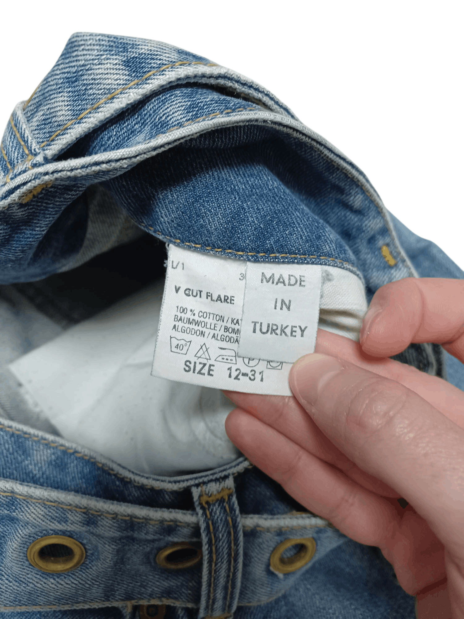 Lee LEE VINTAGE 80S 90S FLARED AVANT GARDE USA JEANS DENIM Size US 31 - 7 Thumbnail