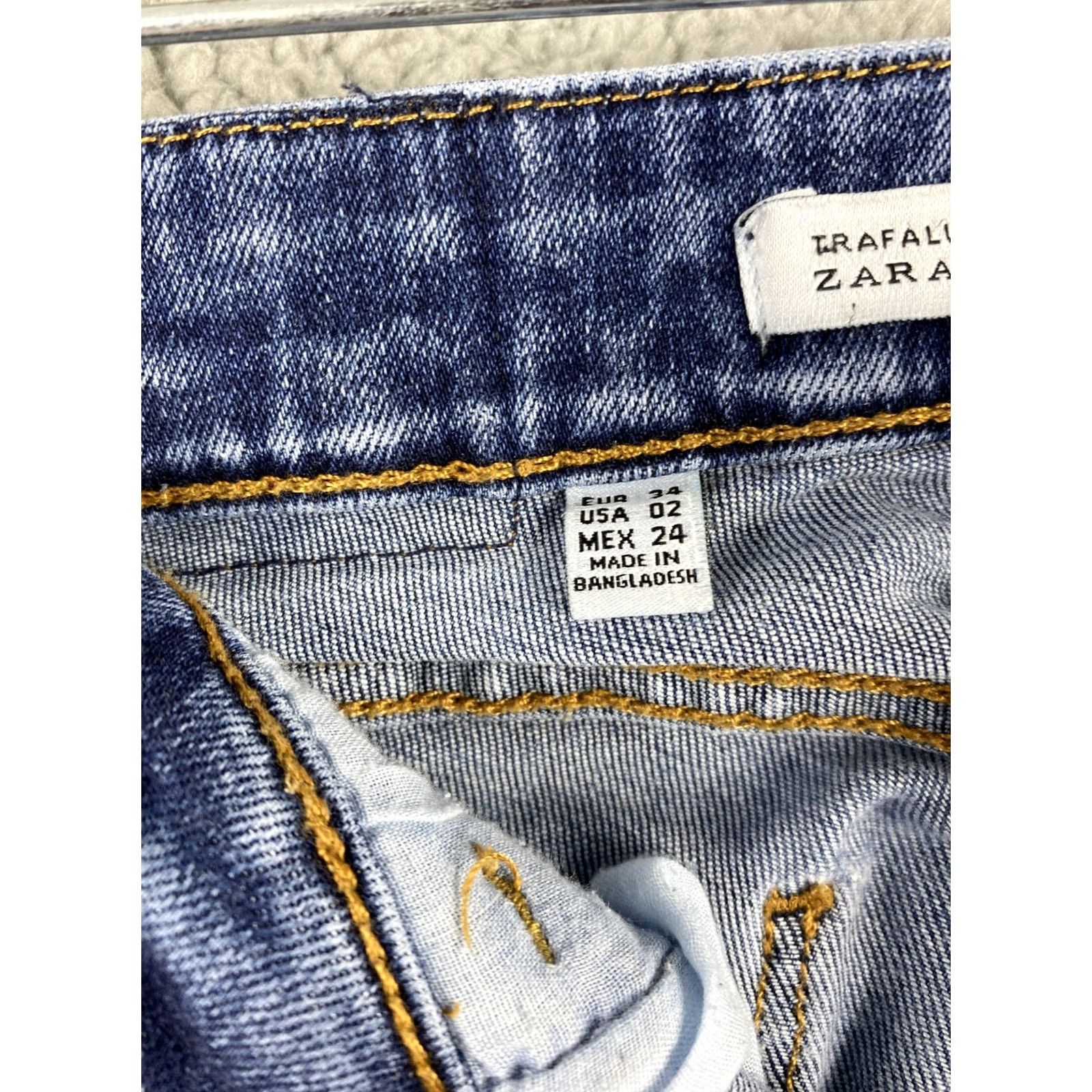 Zara Zara Jeans Skinny Ankle Women's Size 2 Dark Wash Denim Blue 5-Pocket Slim High Rise Cotton Blend Stretch Jeans Woman Regular 24in Inseam Value Size 26" / US 2 / IT 38 - 5 Thumbnail