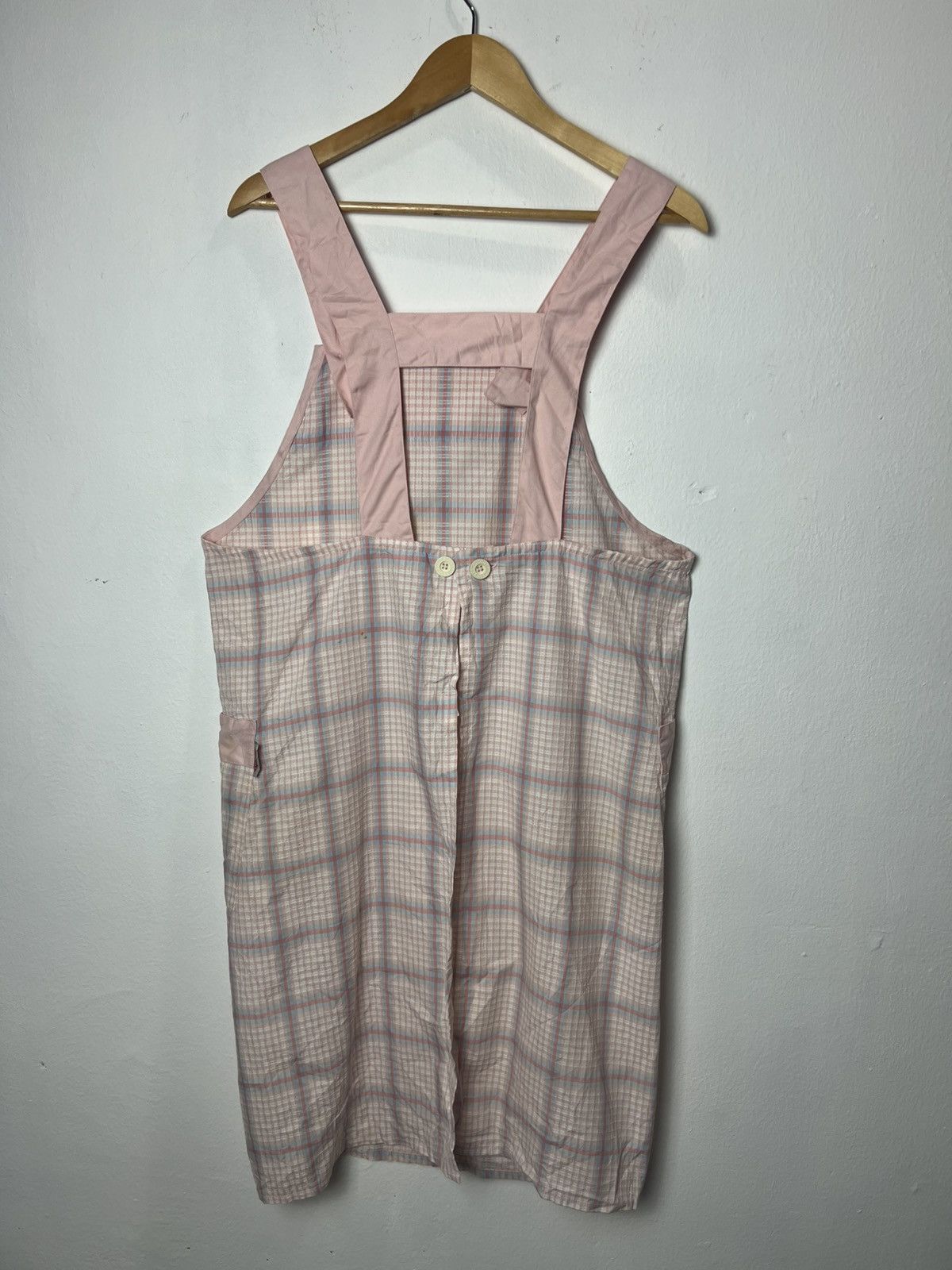 Japanese Brand Person's Pink Plaid Apron Size ONE SIZE - 2 Thumbnail
