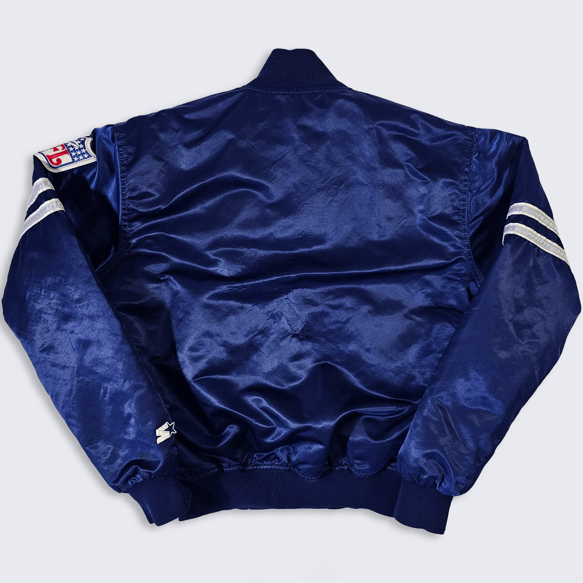 NFL Dallas Cowboys Vintage 80s Starter Satin Bomber Jacket Size US S / EU 44-46 / 1 - 2 Thumbnail
