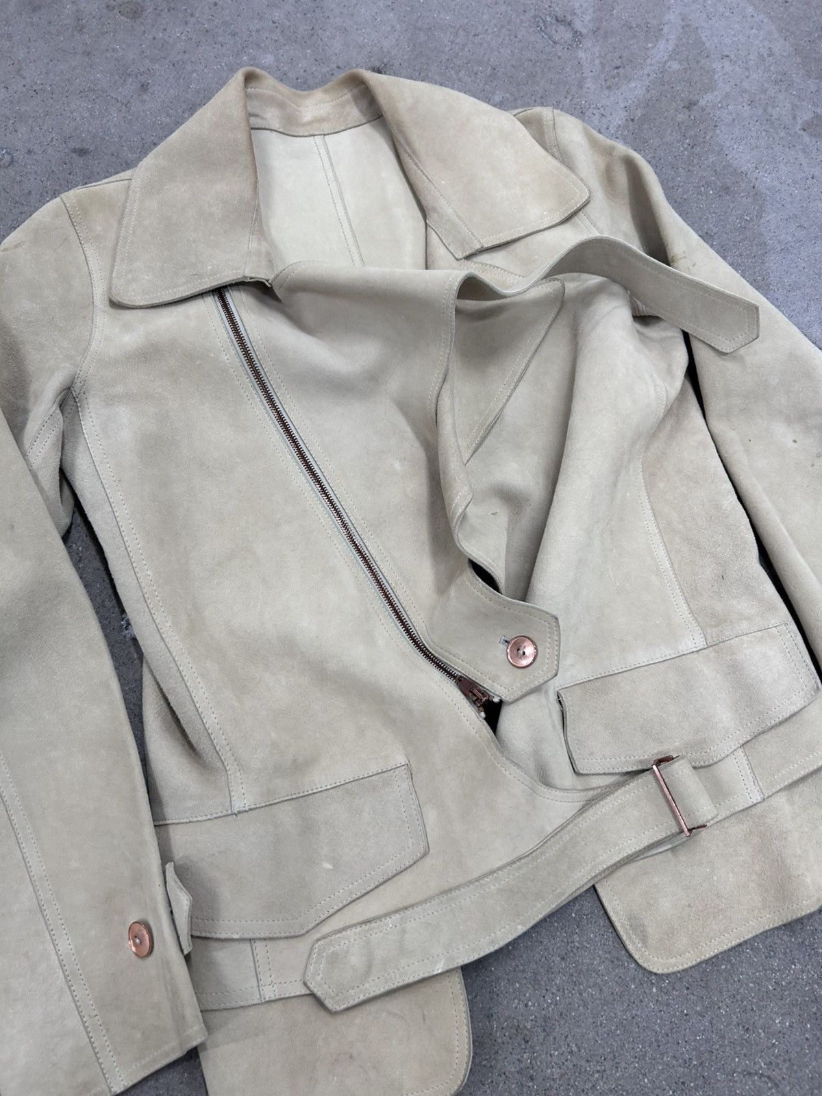 Alexander Wang Alexander Wangs Deconstructed Suede Leather Bikerjacket Size L / US 10 / IT 46 - 5 Thumbnail