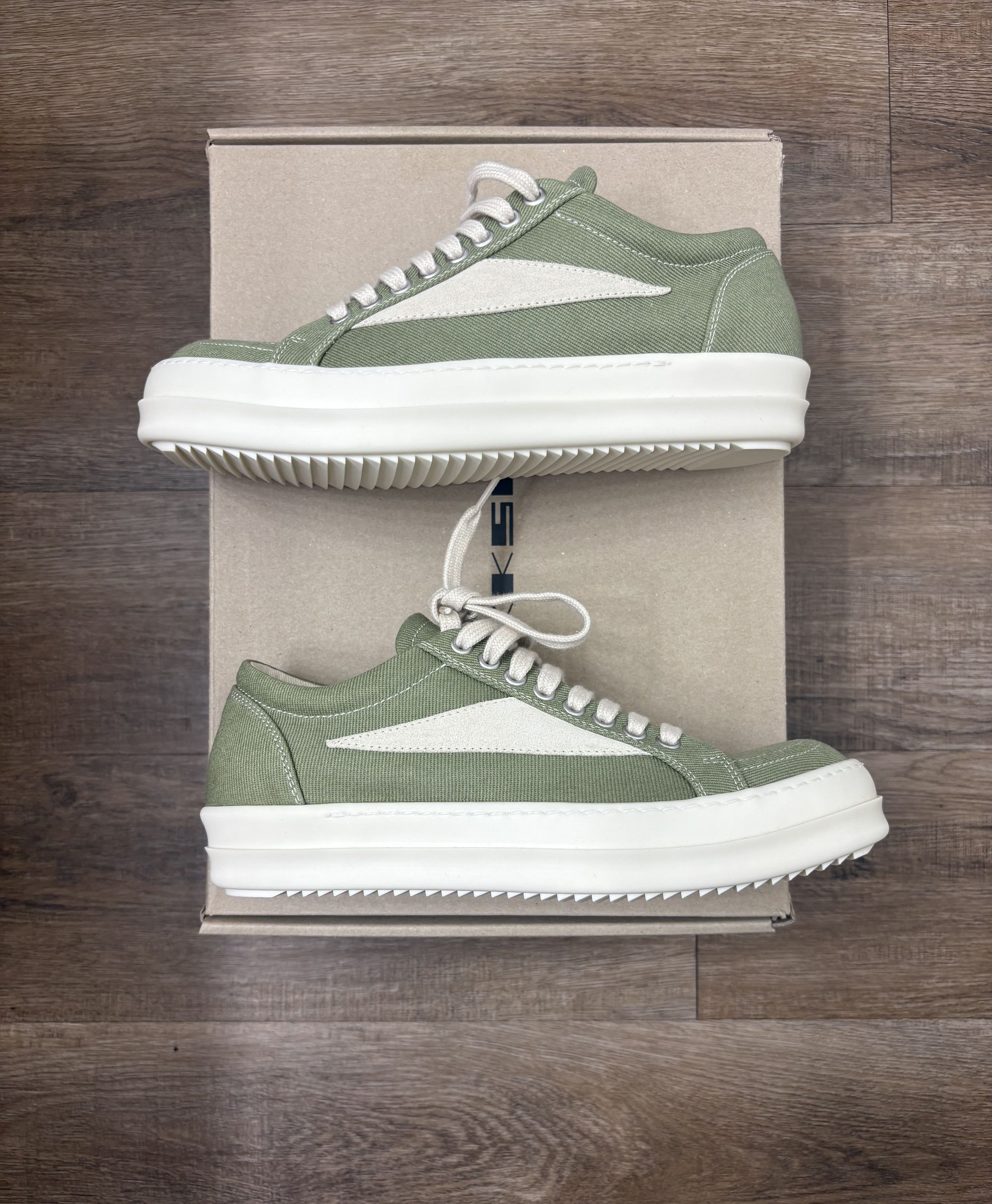 Rick Owens Drkshdw Vintage Sneaks Sage Green