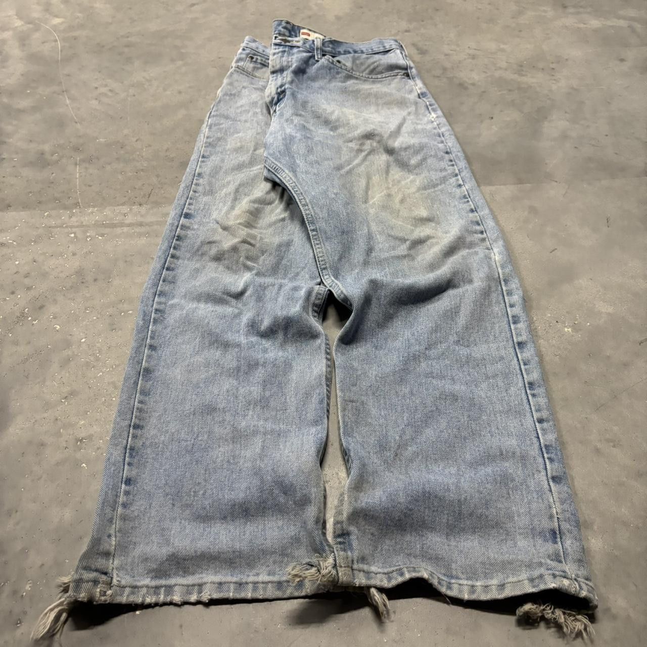 Japanese Brand × Vintage Crazy Vintage Y2K/2000s Light Wash Distressed Denim Jeans! Size US 34 / EU 50 - 3 Thumbnail