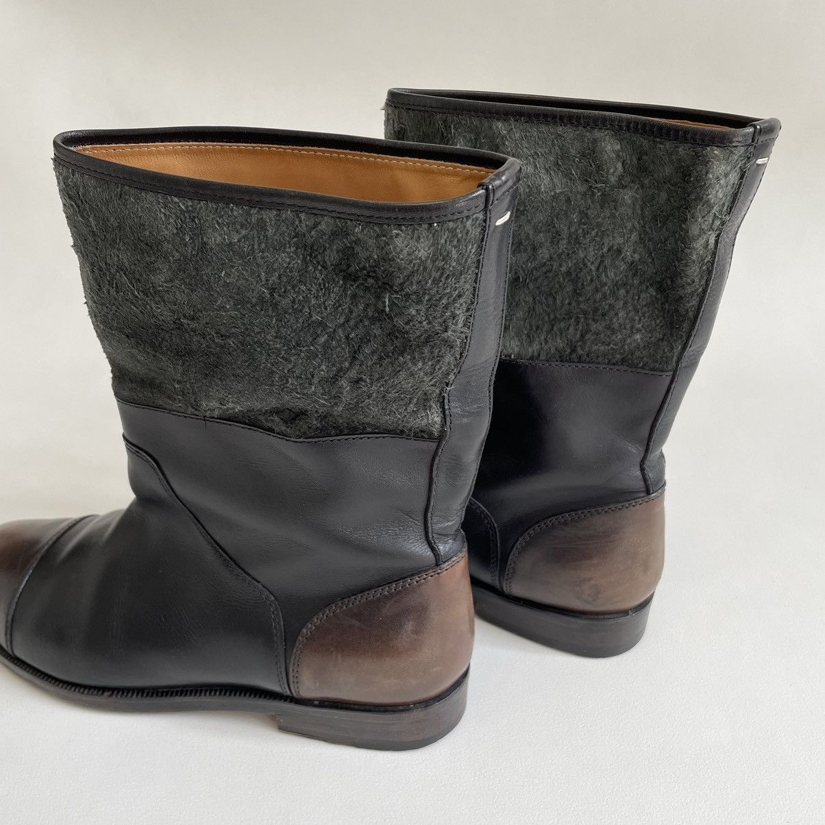 Maison Margiela Burnished Leather ‘Engineer Boots’ Size US 8 / EU 41 - 12 Thumbnail