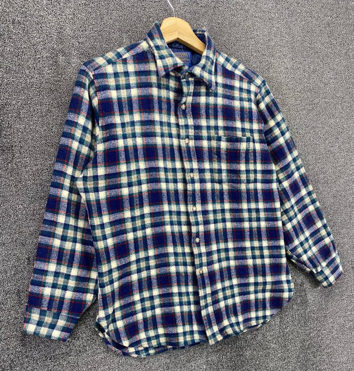 Pendleton Vintage Pendleton Wool Flannel Shadow Plaid Shirts Button Up Size M / US 6-8 / IT 42-44 - 2 Thumbnail