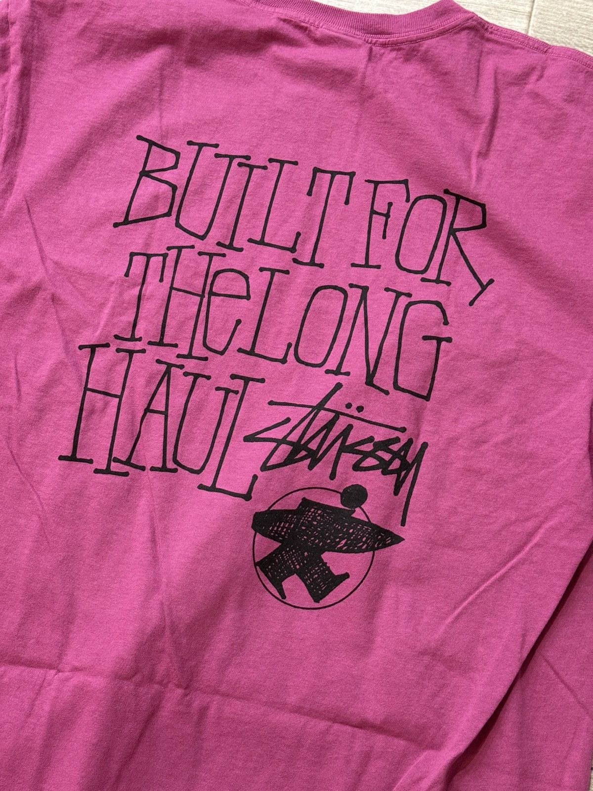 Stussy Stussy Long Haul Pigment Dyed Berry Tee T-Shirt Size L Large Size US L / EU 52-54 / 3 - 8 Thumbnail
