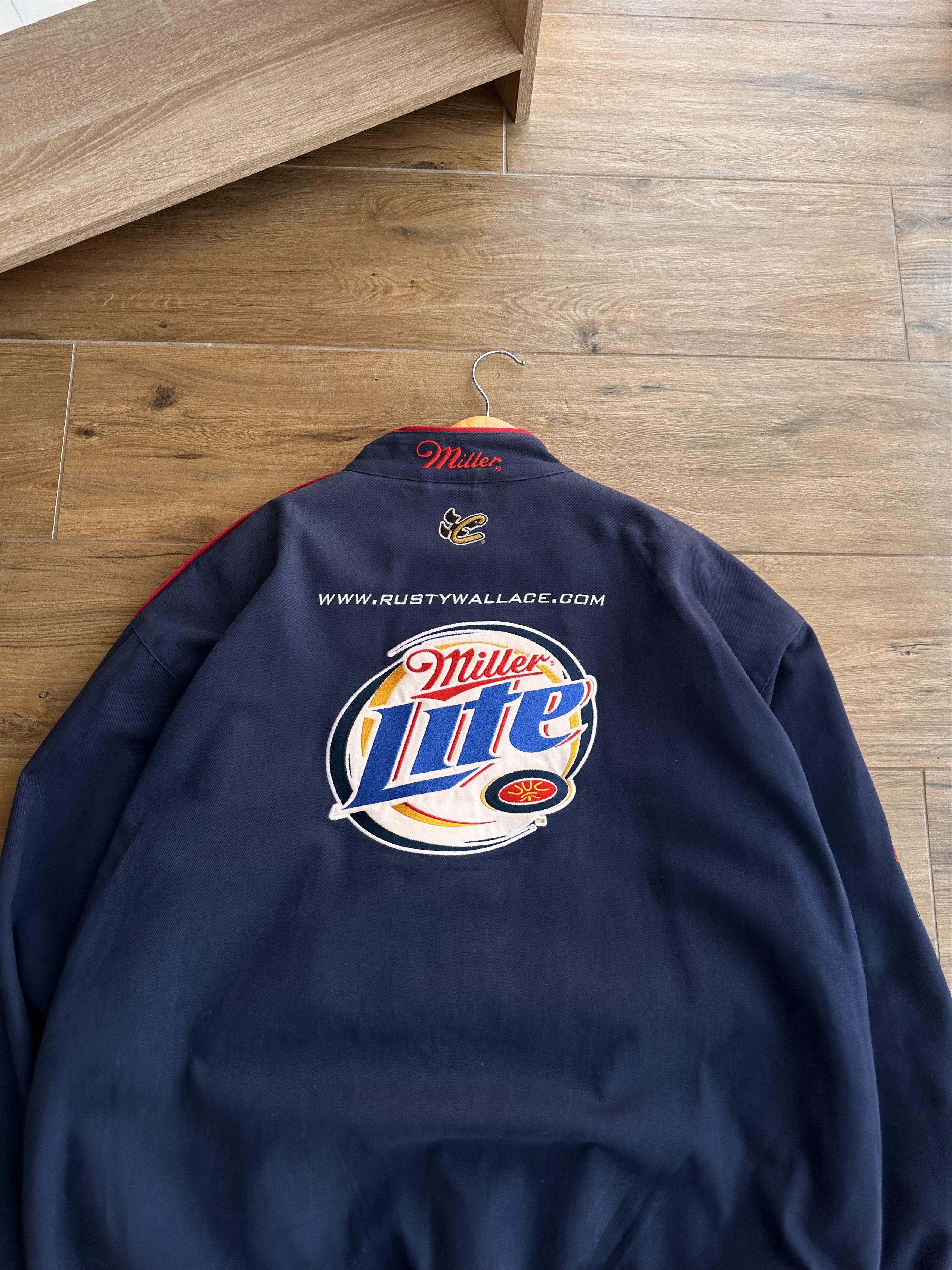 NASCAR Vintage Rusty Wallace NASCAR Miller Lite Chase Racing Jacket Size US XL / EU 56 / 4 - 17 Thumbnail