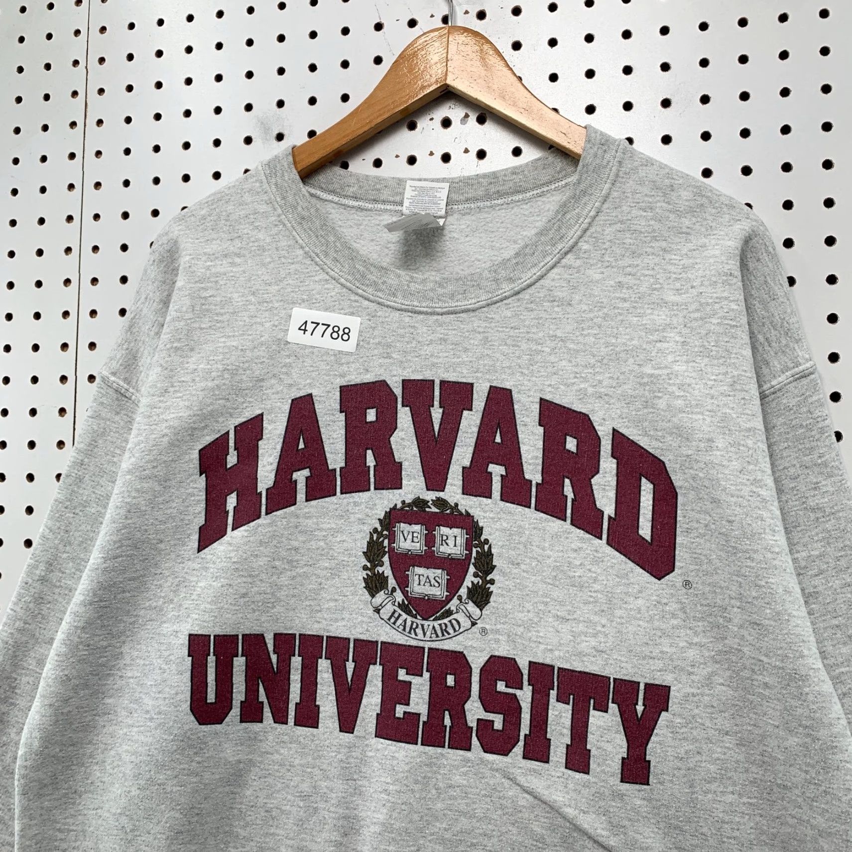 Gildan VINTAGE Harvard University Sweatshirt Mens Large Gray FLeece Crewneck Pullover Size US L / EU 52-54 / 3 - 6 Thumbnail
