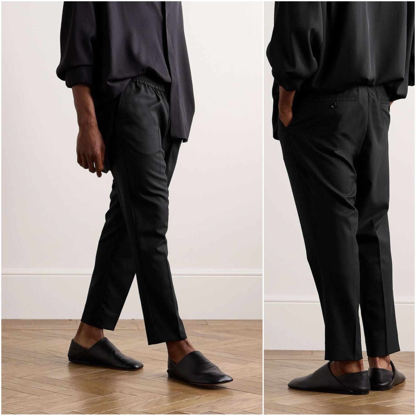 AMI AMI Alexandre Mattiussi Cropped Pleated wool Trousers M Slim Size US 30 / EU 46 - 1 Thumbnail