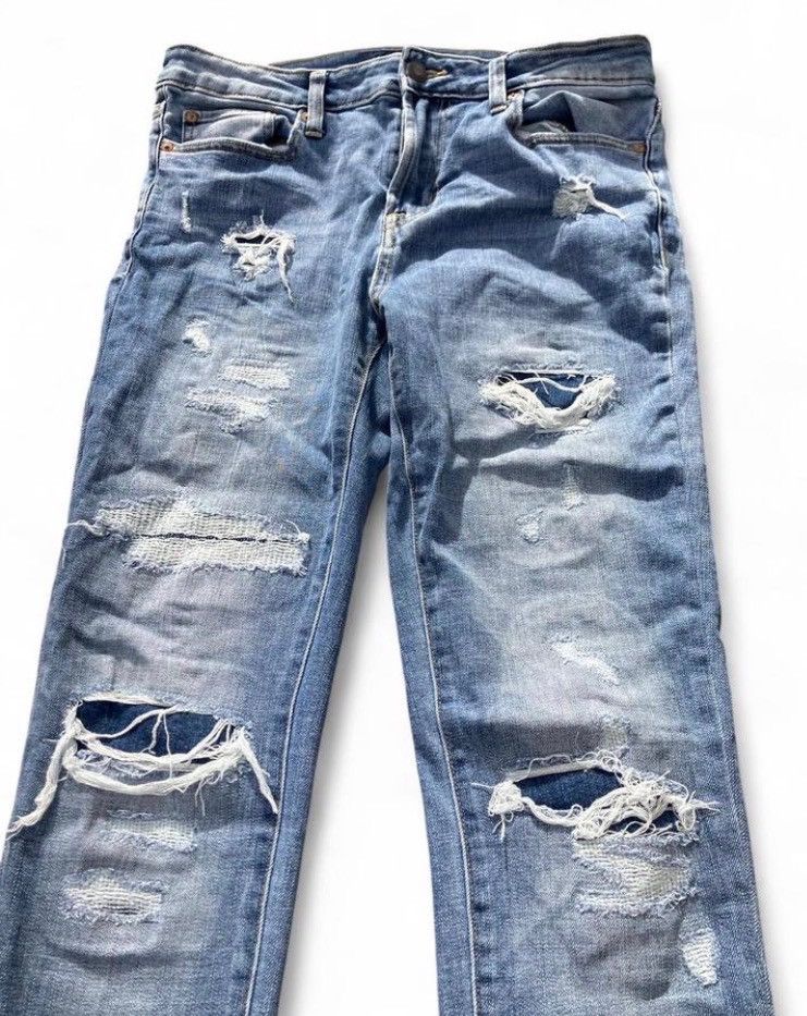 Aeropostale Aeropostale Distressed Slim Jeans 30 Size US 32 / EU 48 - 1 Thumbnail