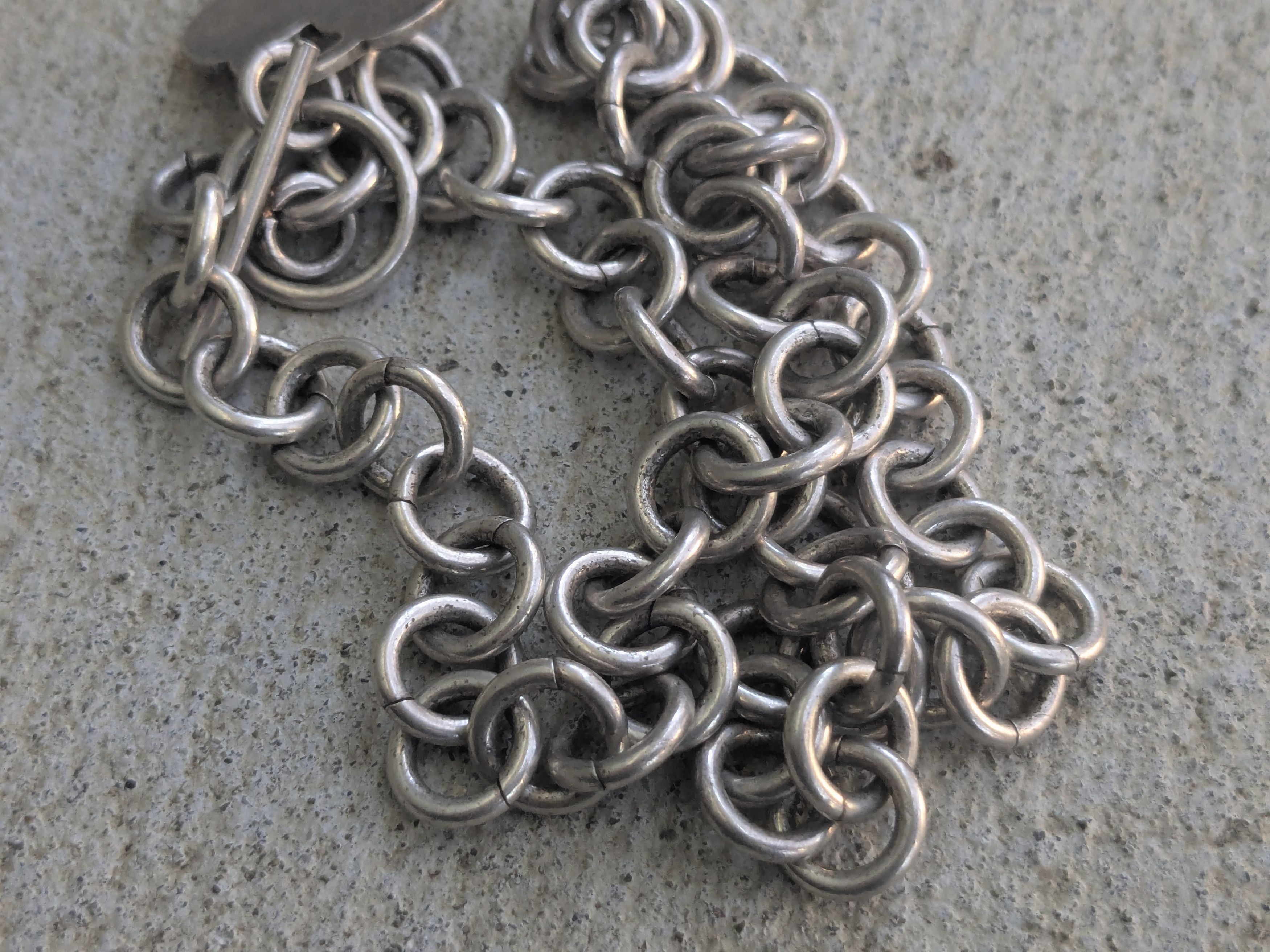 Jewelry Vintage Sterling Silver Choker Necklace Heart Round 16" Size ONE SIZE - 7 Thumbnail