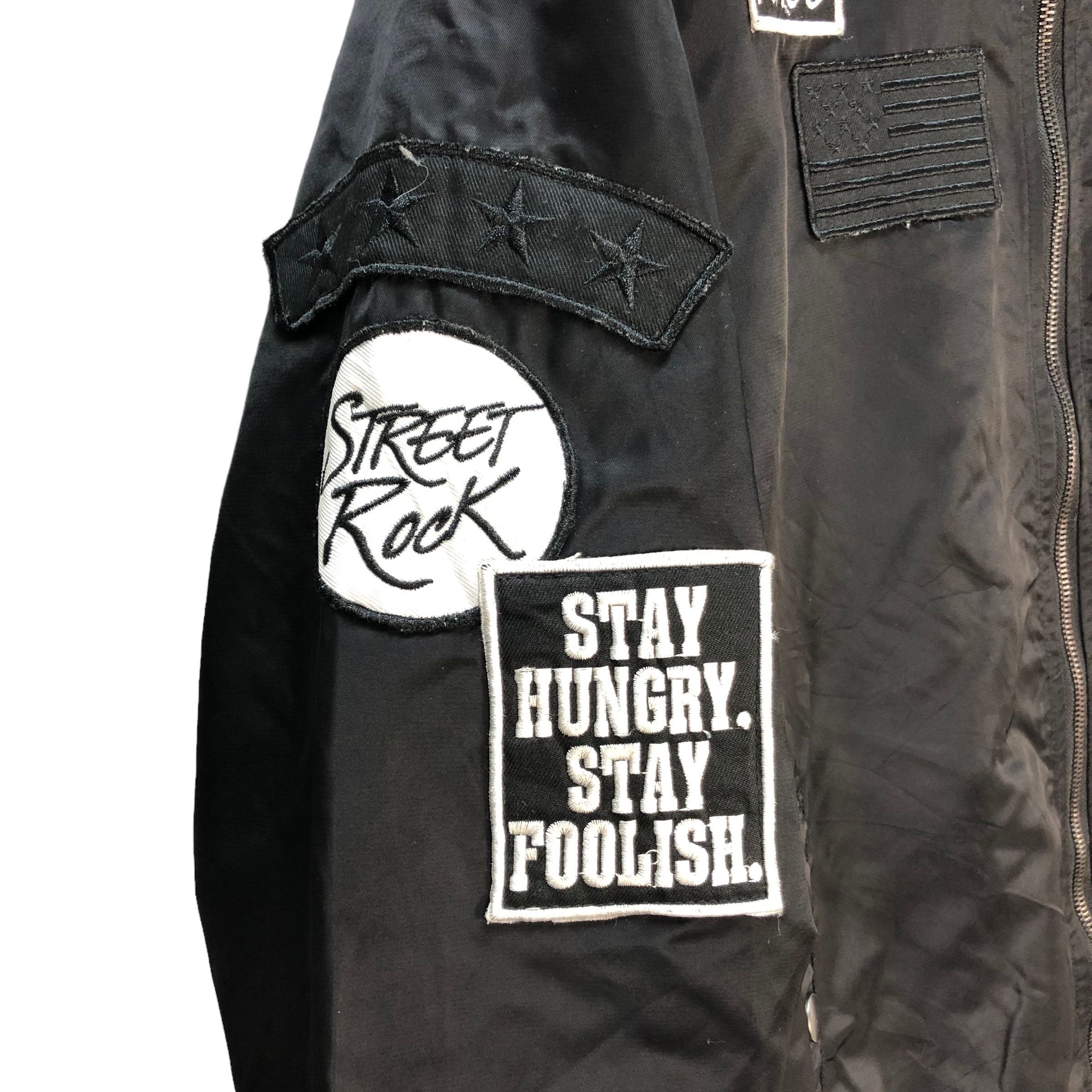 Japanese Brand MILITARY GARMENT PATCHES BOMBER JACKET #7338-130 Size US L / EU 52-54 / 3 - 7 Thumbnail