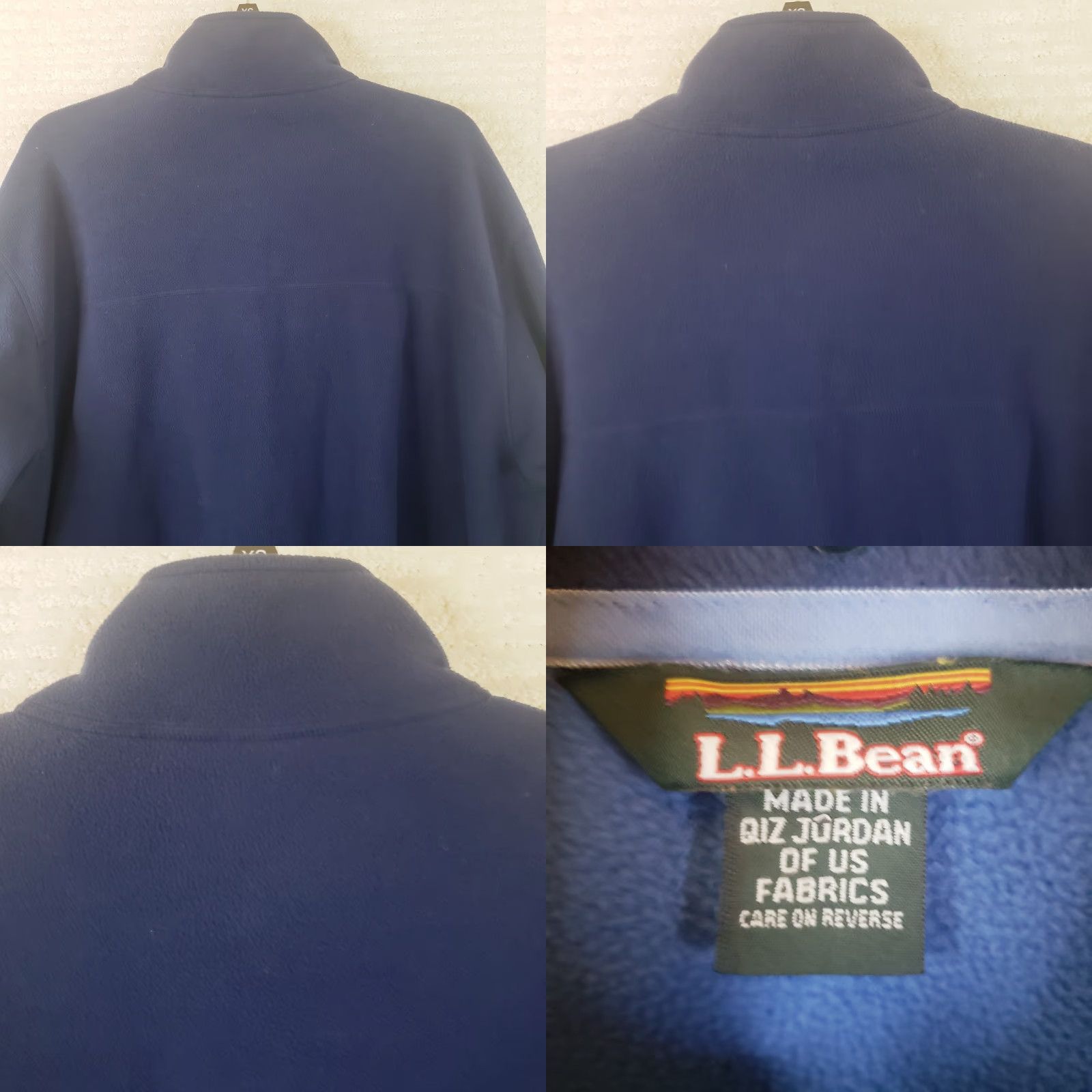 Vintage L.L. Bean Jacket Mens 2XL Blue Fleece Full Zip Polartec Mid-Length Windbreaker Pockets Size US XXL / EU 58 / 5 - 9 Thumbnail