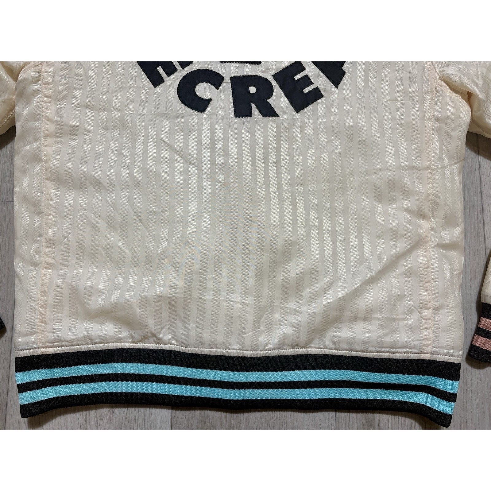 Icecream Ice Cream BBC Satin Varsity Jacket Cream Striped Bomber M Size US M / EU 48-50 / 2 - 15 Thumbnail