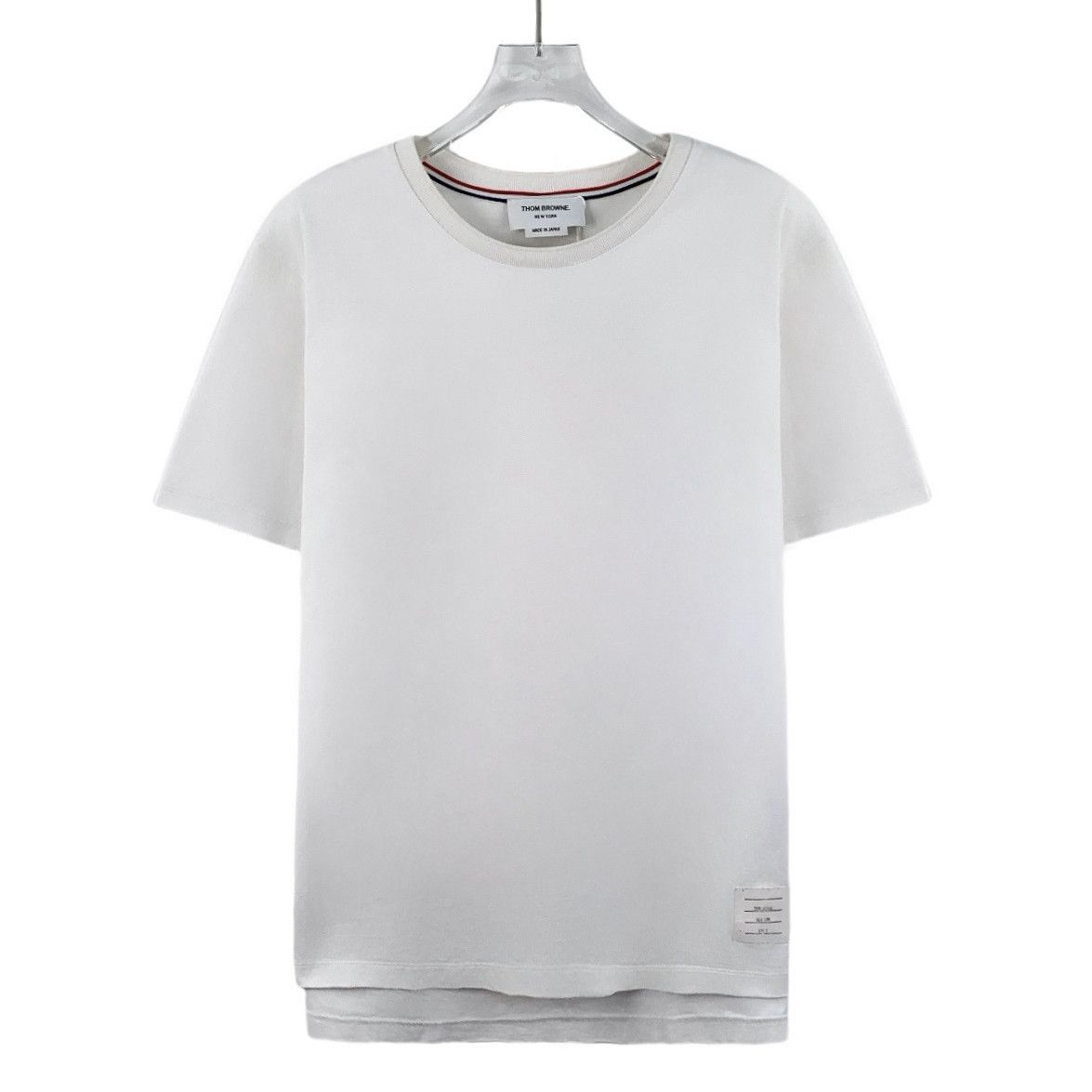 Thom Browne Thom Browne White Cotton Crewneck T-Shirt 3 Size US L / EU 52-54 / 3 - 1 Thumbnail