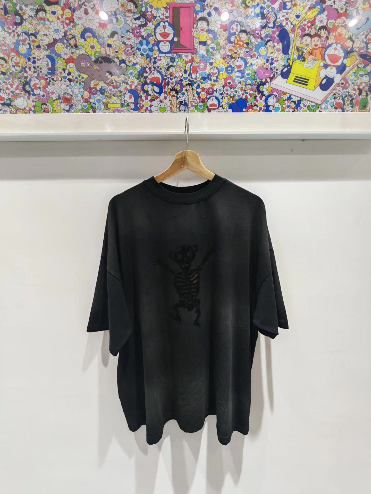 WE11DONE We11done Skull Teddy Bear Faded Washed Short Sleeve Tee Q15 Size US L / EU 52-54 / 3 - 1 Thumbnail