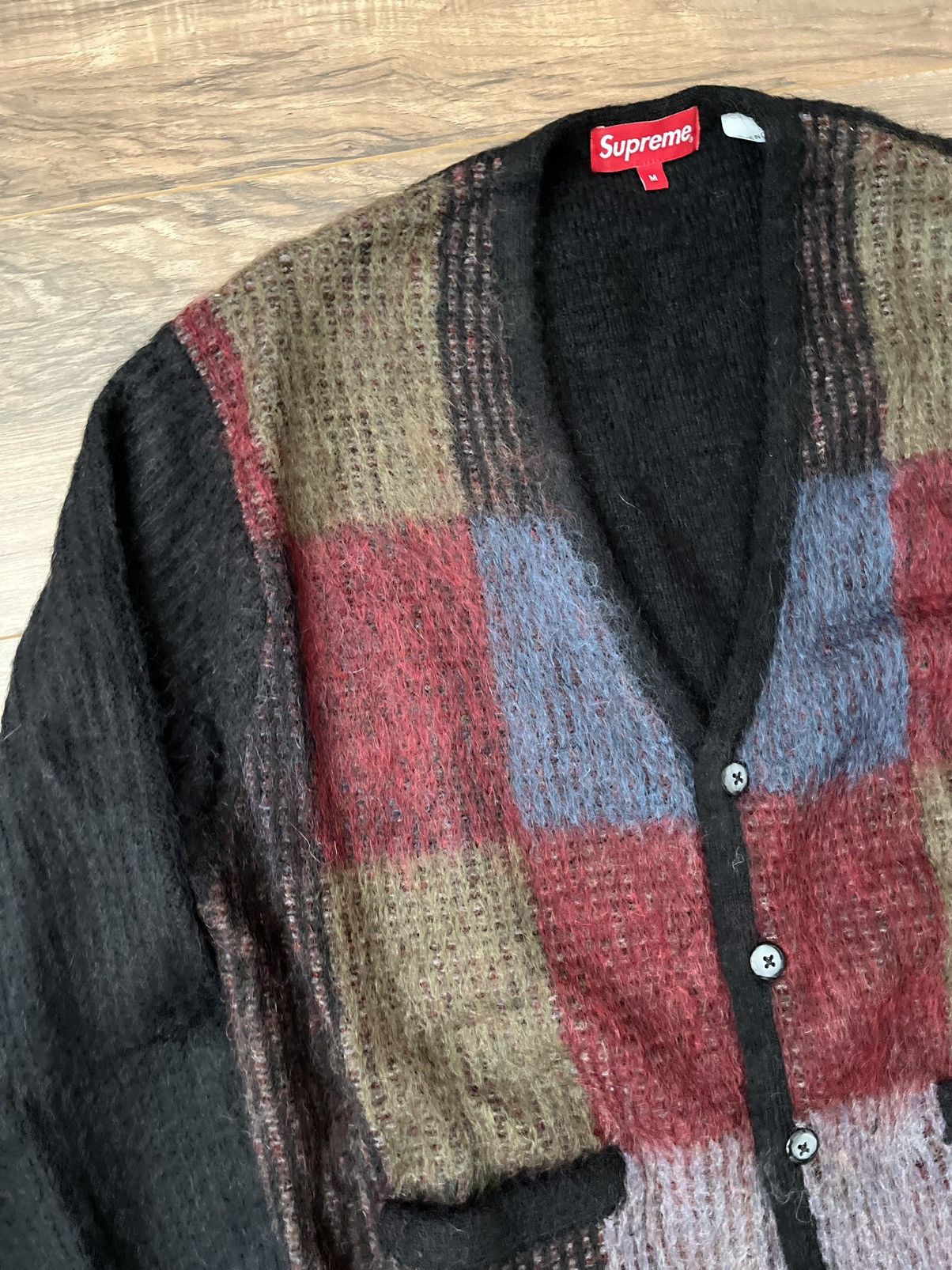 Supreme Supreme Brushed Grid Cardigan Size US M / EU 48-50 / 2 - 3 Thumbnail