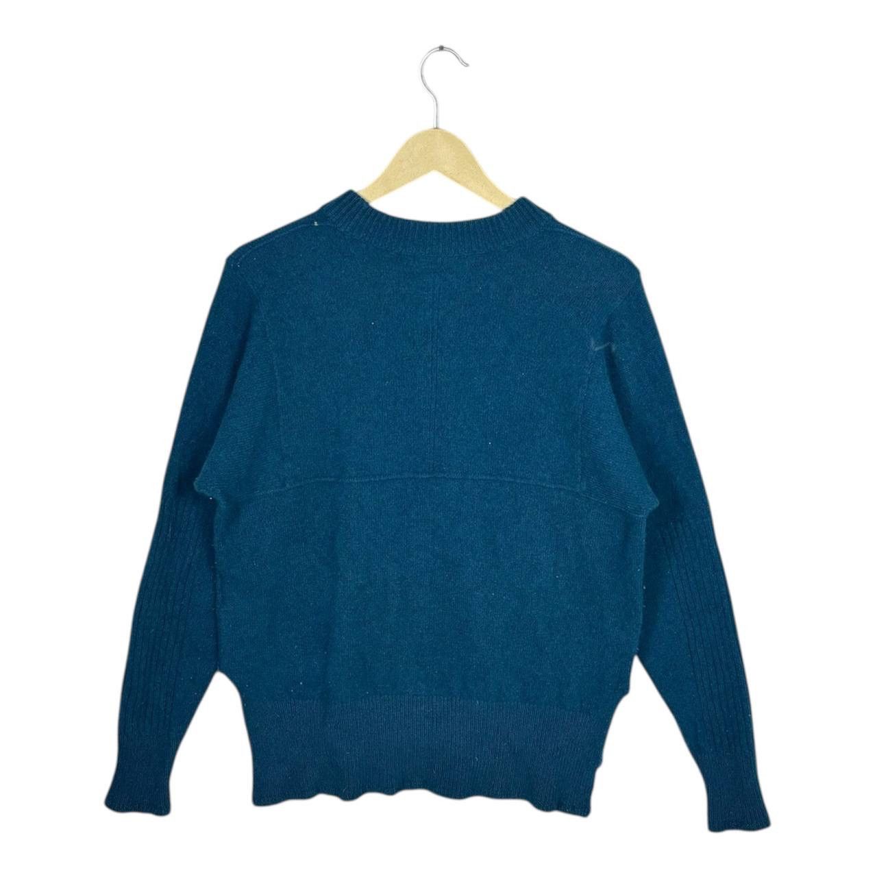 Zucca ZUCCA Knit Sweater M Teal 100% Wool Japanese Designer Size US M / EU 48-50 / 2 - 2 Thumbnail