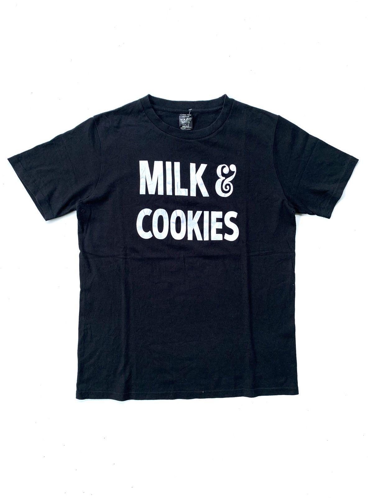 image of Number N Ine Ss01 Milk & Cookies Tee in Black, Men's (Size Small)