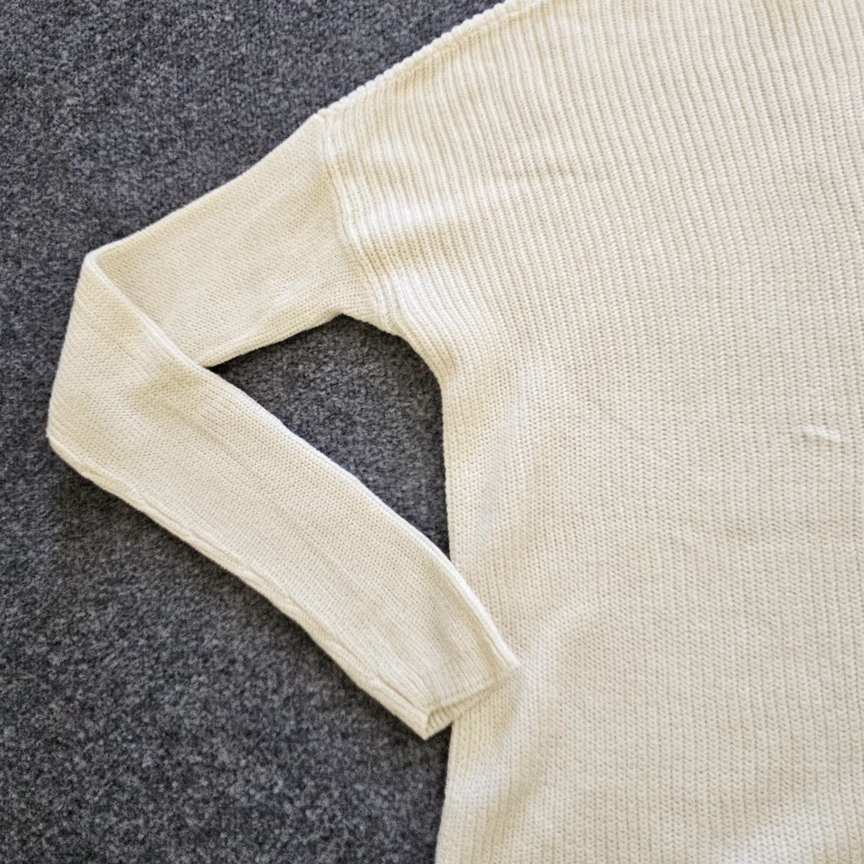 Ralph Lauren Lauren Ralph Lauren Sweater Womens Medium White Ribbed Knit Long Sleeve Boat Neck Casual Split Cotton Viscose Pullover Size M / US 6-8 / IT 42-44 - 4 Thumbnail