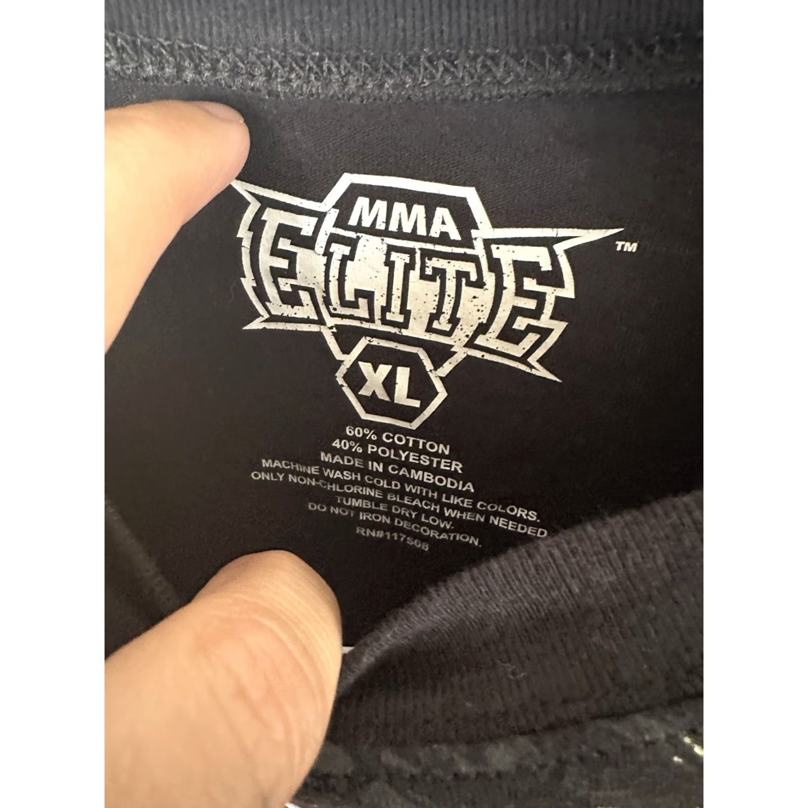Vintage MMA Elite T-Shirt Men XL Black Thermal Gothic Celtic Cross Y2K Graphic Print Long Sleeve Crew Neck Size US XL / EU 56 / 4 - 4 Thumbnail