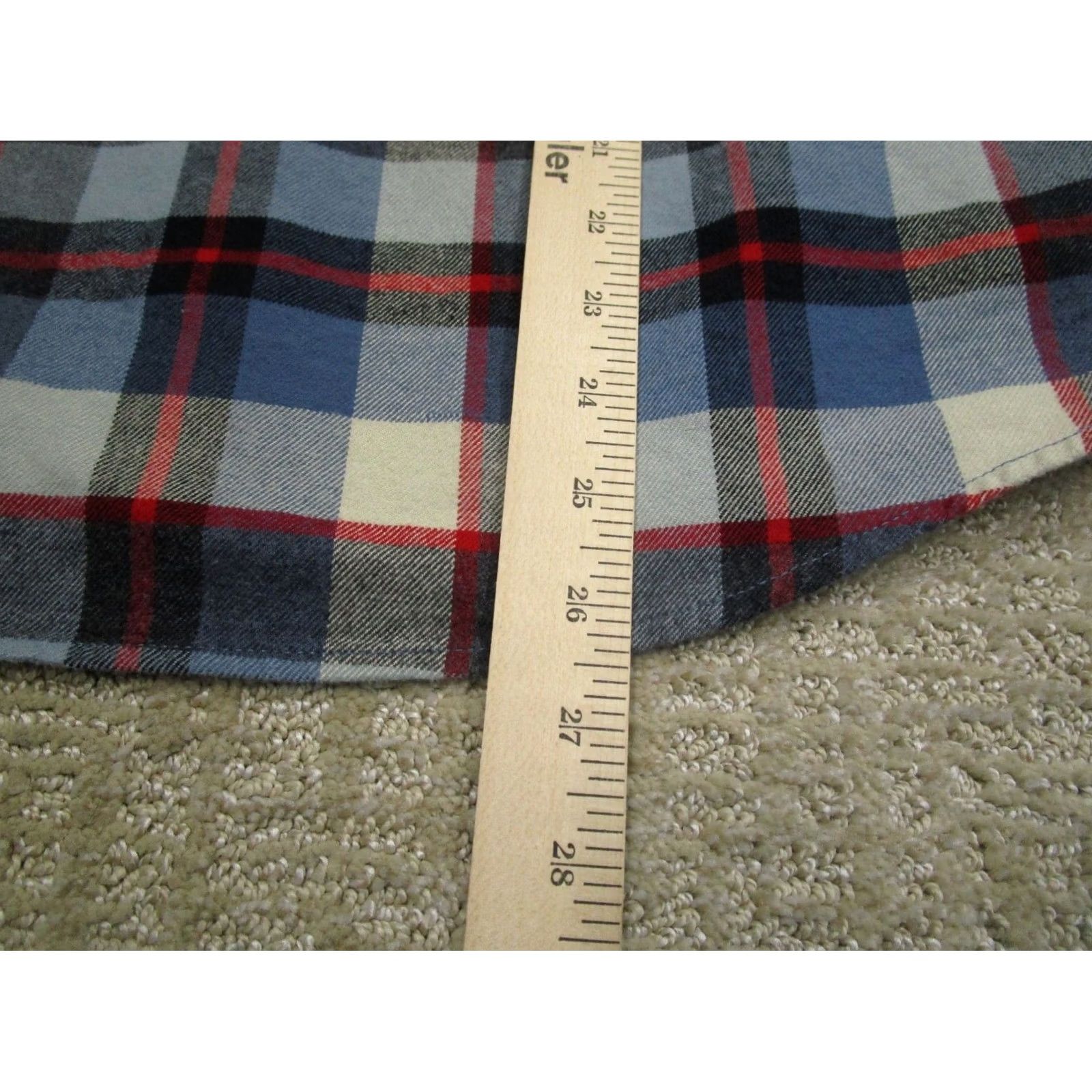 UNTUCKit UNTUCKit Shirt Men Medium Blue Plaid Flannel Long Sleeve Button Down Casual Size US M / EU 48-50 / 2 - 6 Thumbnail