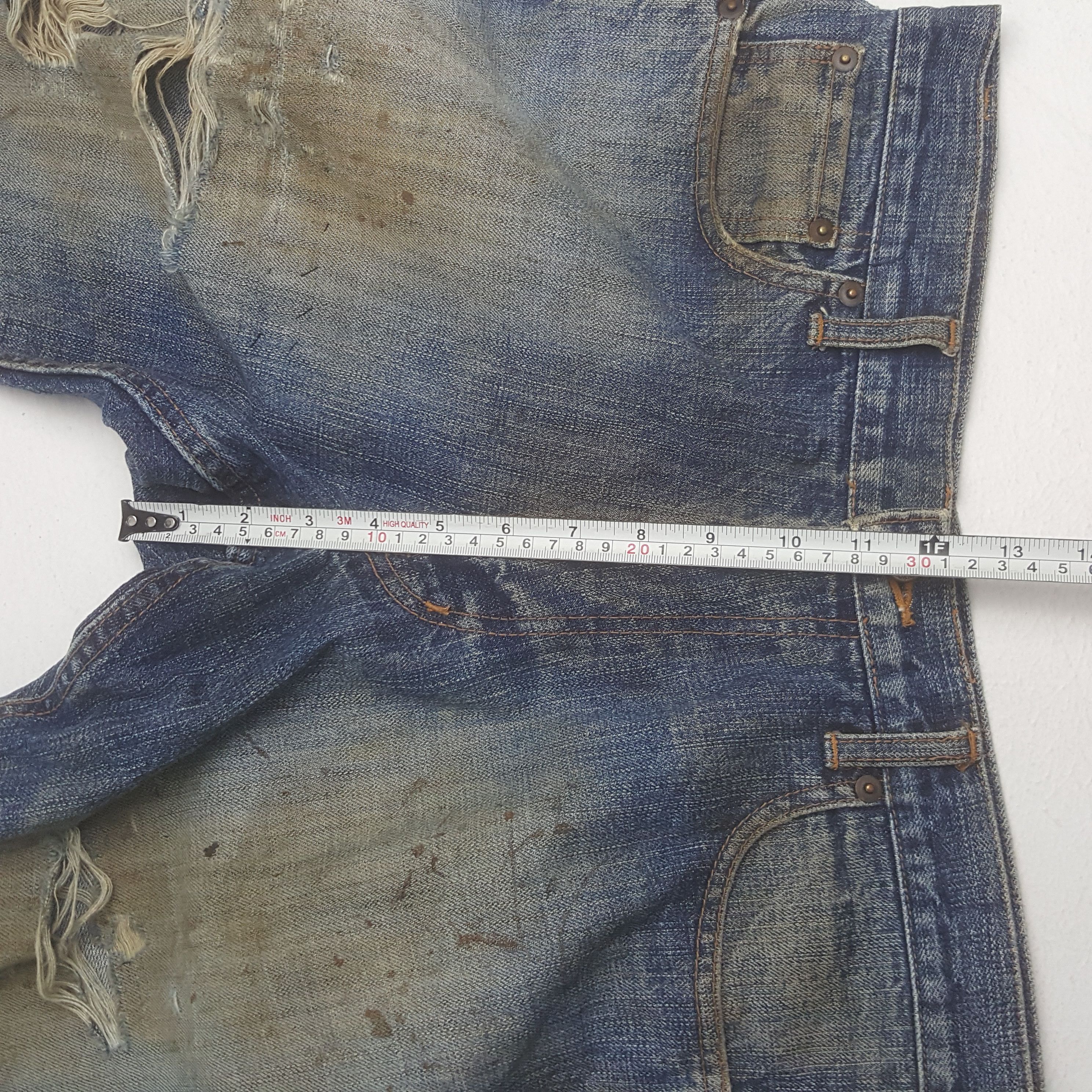 Beams Plus Vintage Beams Japanese Brand Distressed Shorts Denim Jeans Size US 32 / EU 48 - 10 Thumbnail