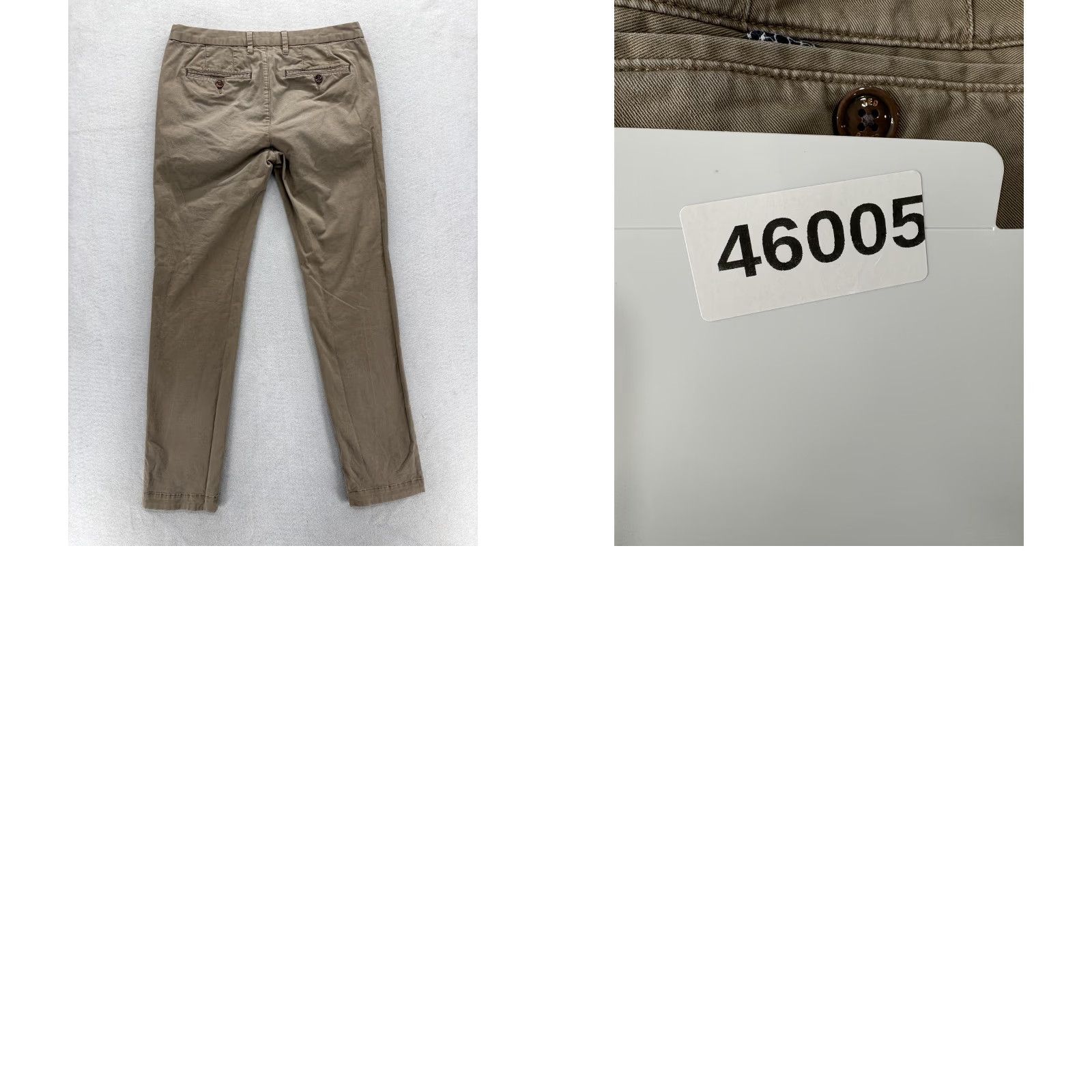 Ted Baker Ted Baker Pants Mens 31R Brown Khaki Stretch Chino Slim Fit Flat Front Casual Shirt Size US 31 - 9 Thumbnail