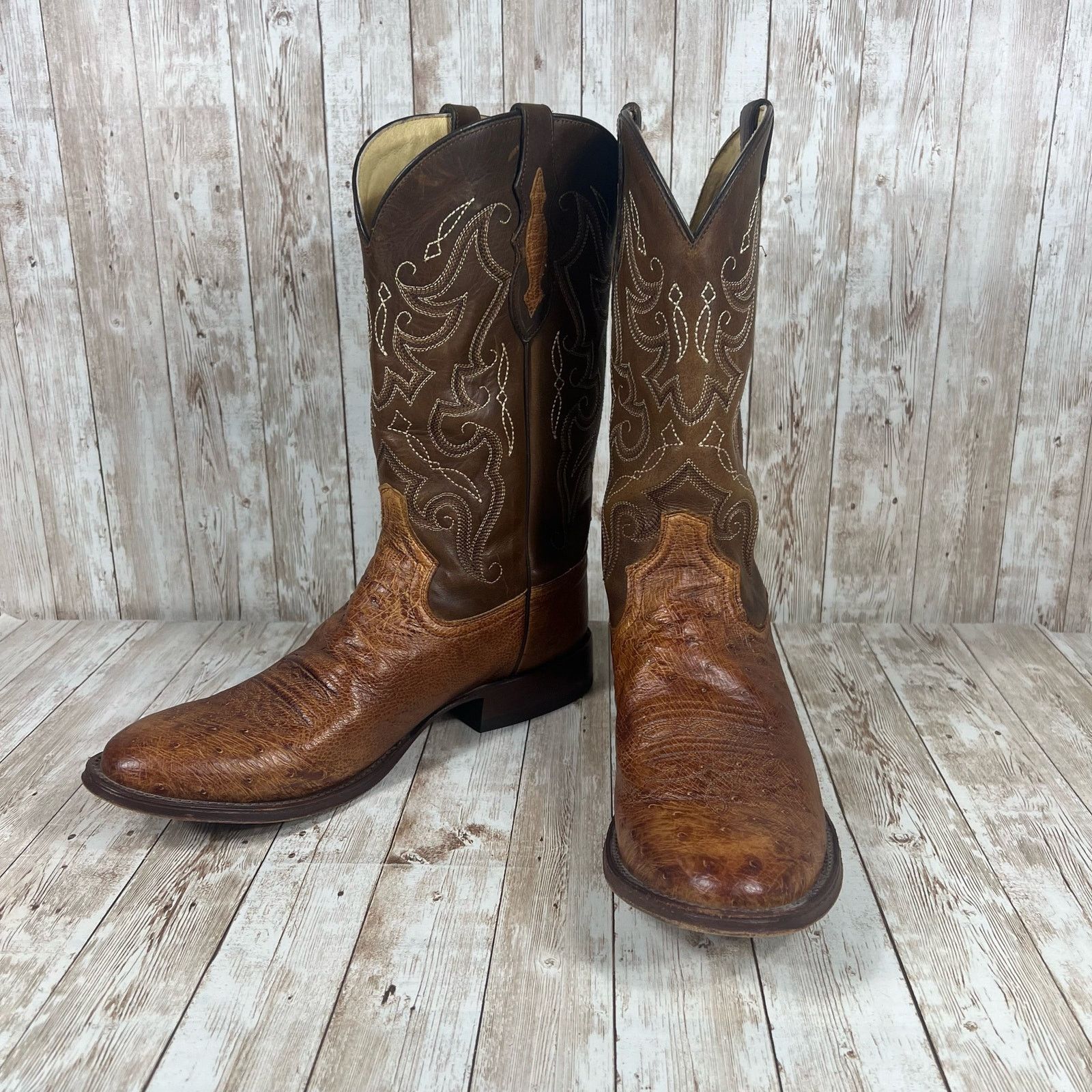 Tony Lama Tony lama patron smooth ostrich leather cowboy boots Mens 11 Size US 11 / EU 44 - 5 Thumbnail