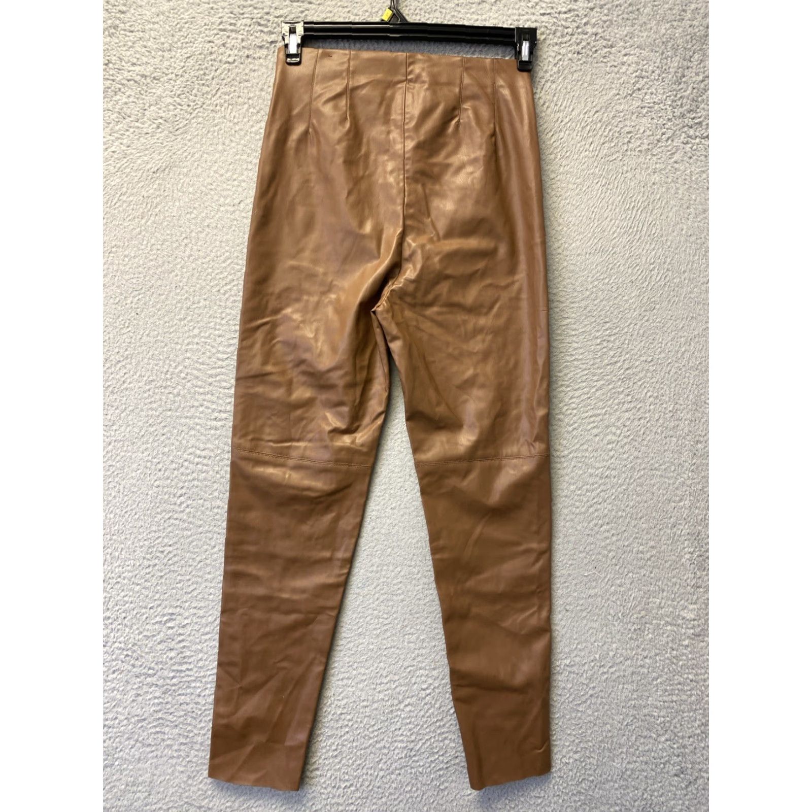 Zara NWOT Zara Faux Leather Hi-Rise Leggings Size Medium /Brown Blogger /34-94 Size 32" / US 10 / IT 46 - 4 Thumbnail