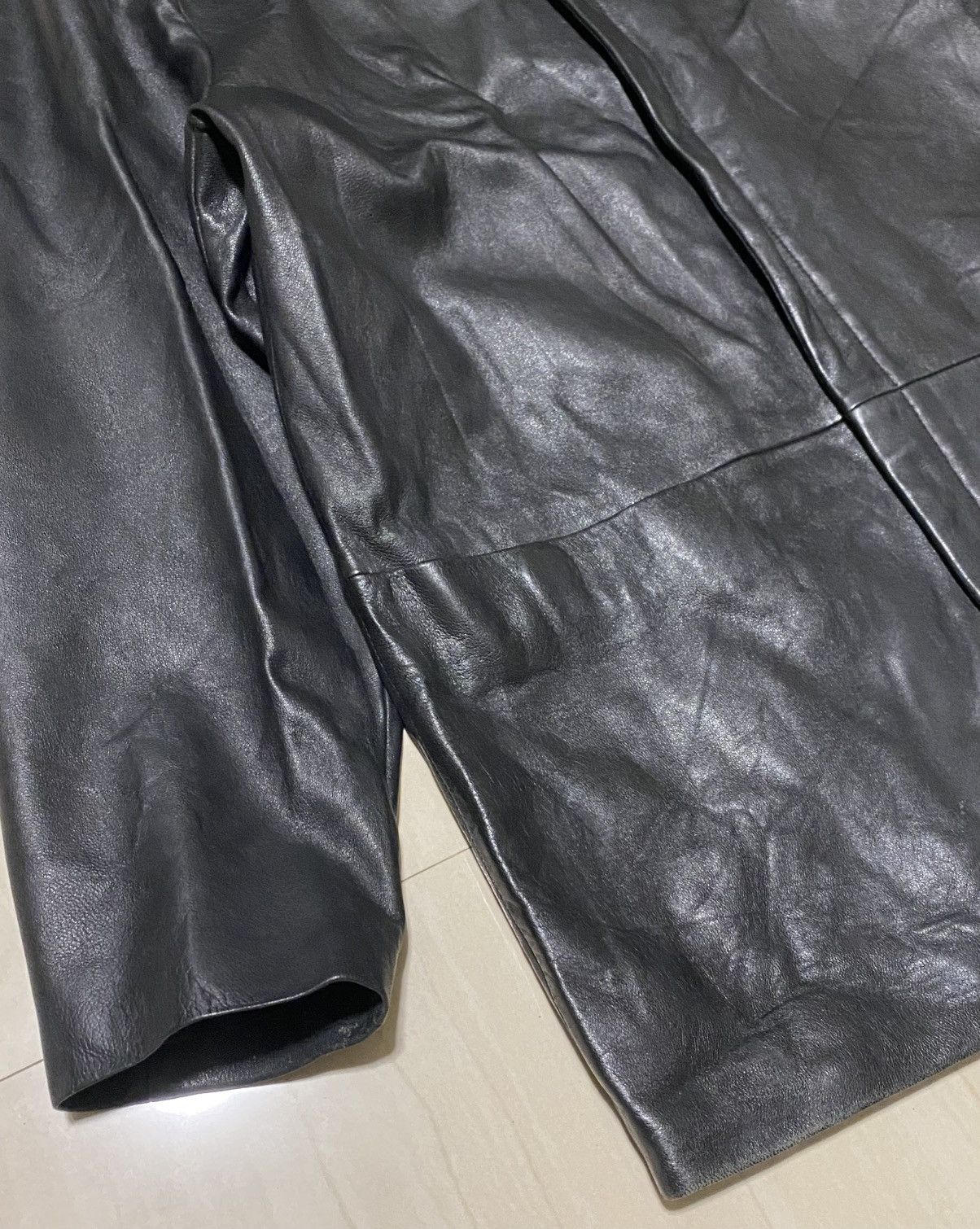 Balenciaga Balenciaga - 1997 Leather Zip-up Jacket Size US L / EU 52-54 / 3 - 6 Thumbnail