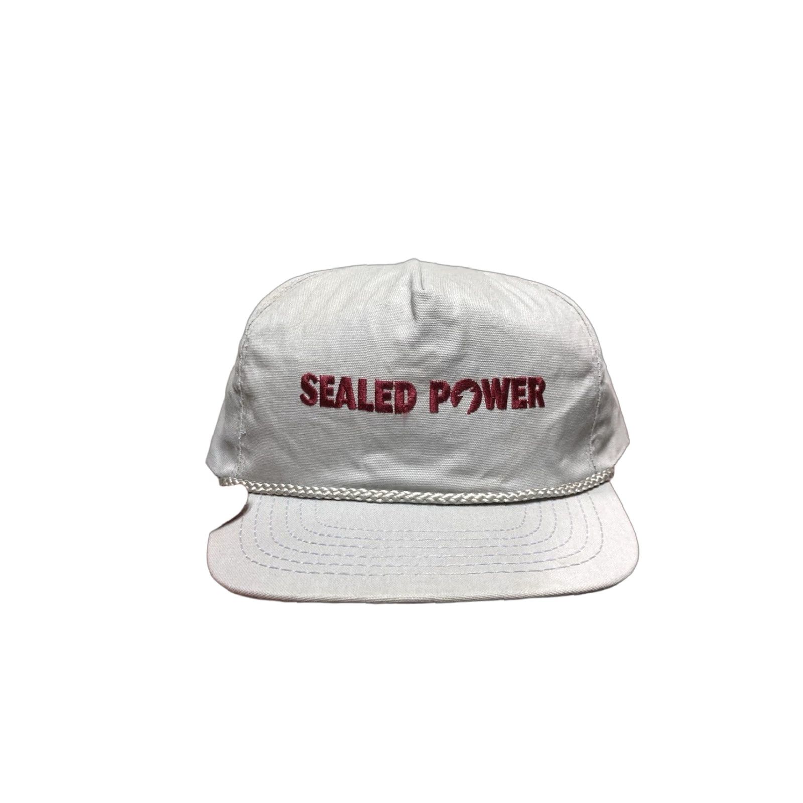Vintage VINTAGE 80s 90s SnapBack hat cap sealed power car mechanic automobile USA made Mens Adjustable Gray Snapback USA Size ONE SIZE - 1 Thumbnail