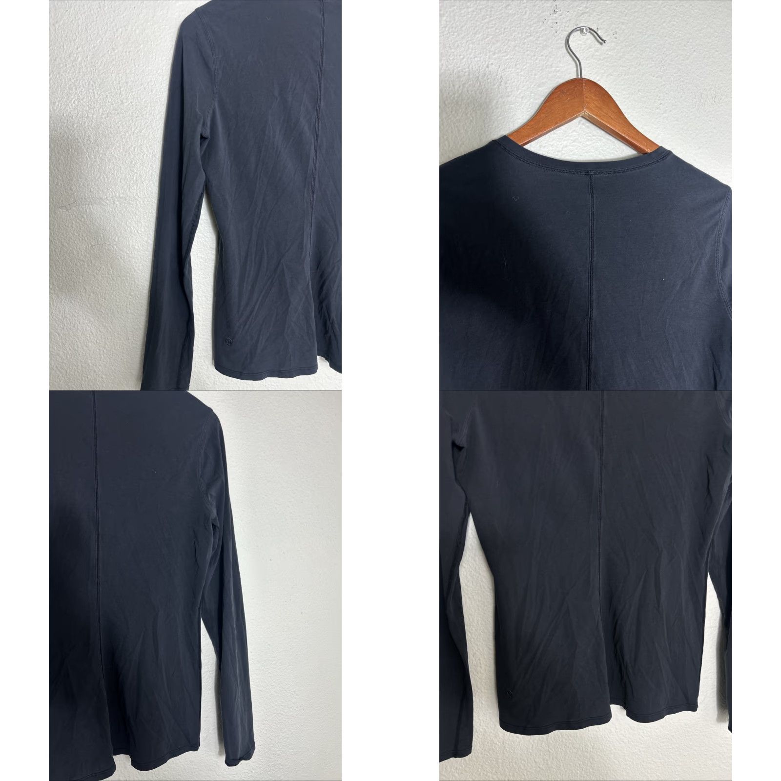 Lululemon Lululemon Womens T-Shirt Black Long Sleeve Active Top Size S Small Hole 19” Chest 29” Length Regular Fit Size S / US 4 / IT 40 - 8 Thumbnail