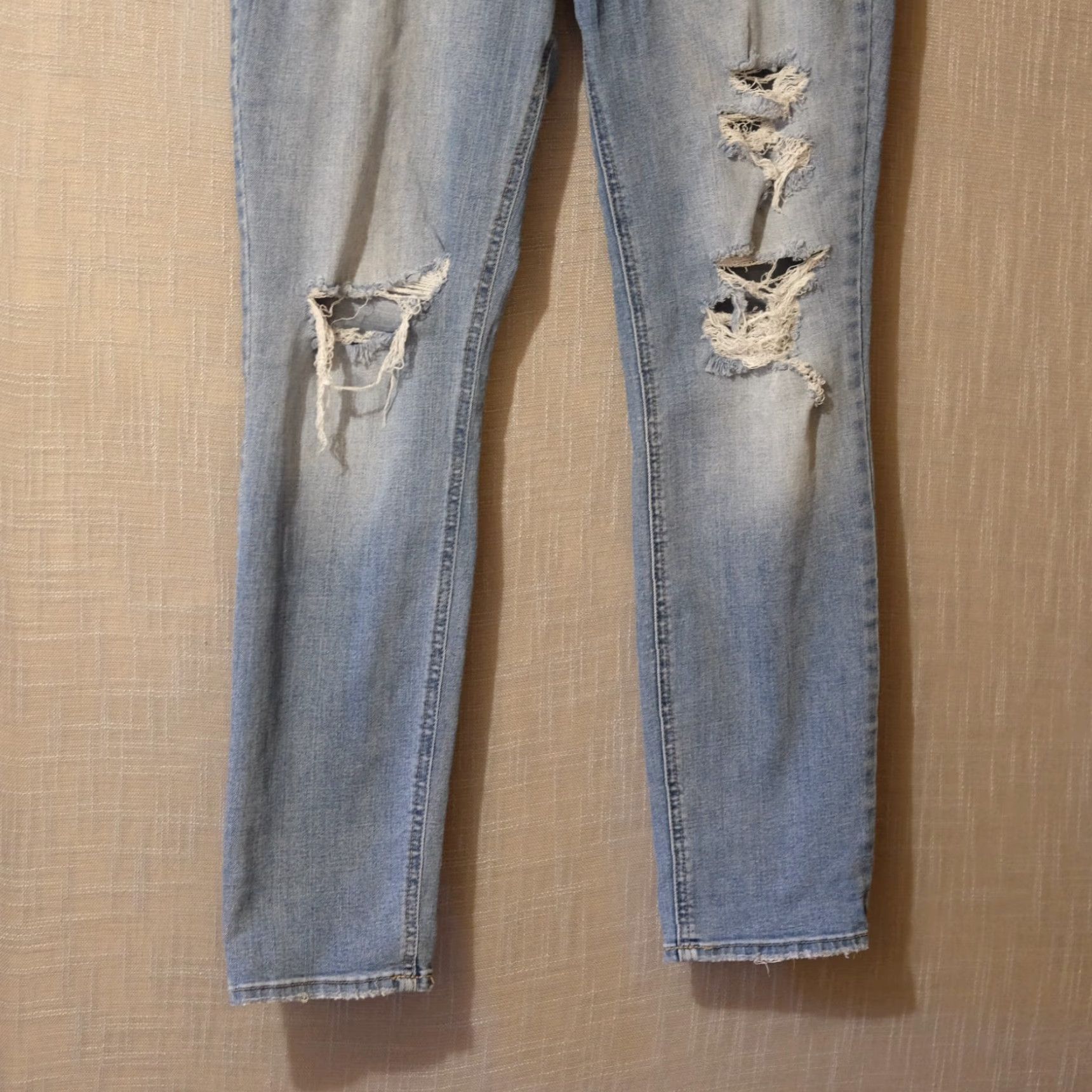 Silver Jeans Co. Silver Jeans Co. Boyfriend Stretch Distressed Womens W31/L29 Jeans Denim Blue 5-Pocket Design Regular Size 31 Womens Size 24" / US 00 / IT 34 - 3 Thumbnail