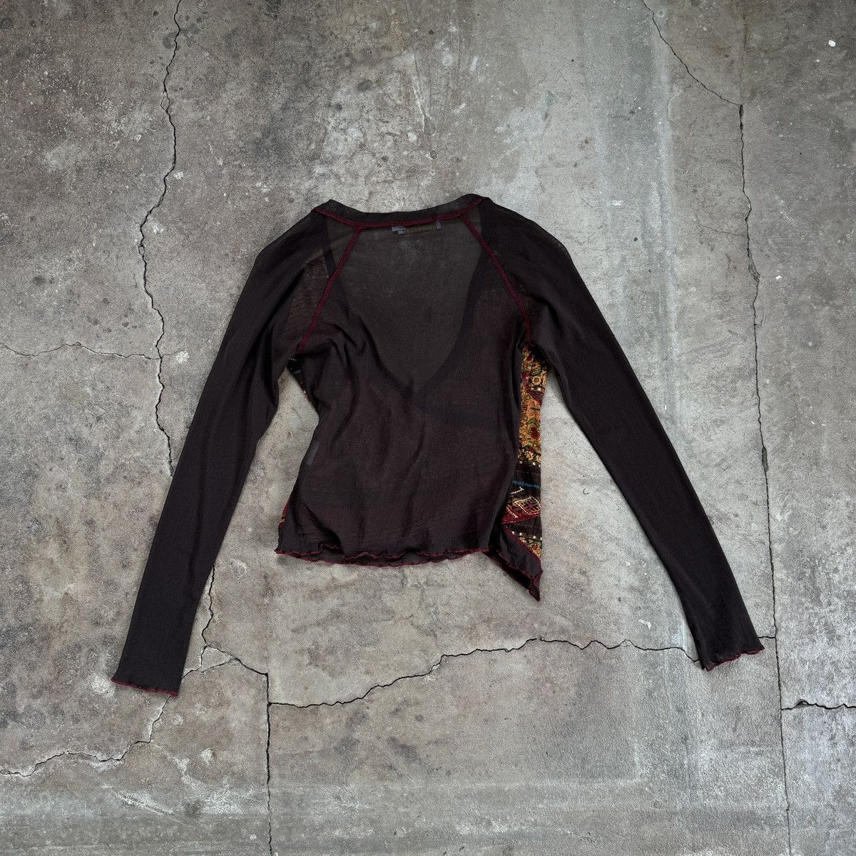 Japanese Brand × Vintage Vintage Cache Mesh Long Sleeve Jean Paul Gaulrier Style Size S / US 4 / IT 40 - 5 Thumbnail