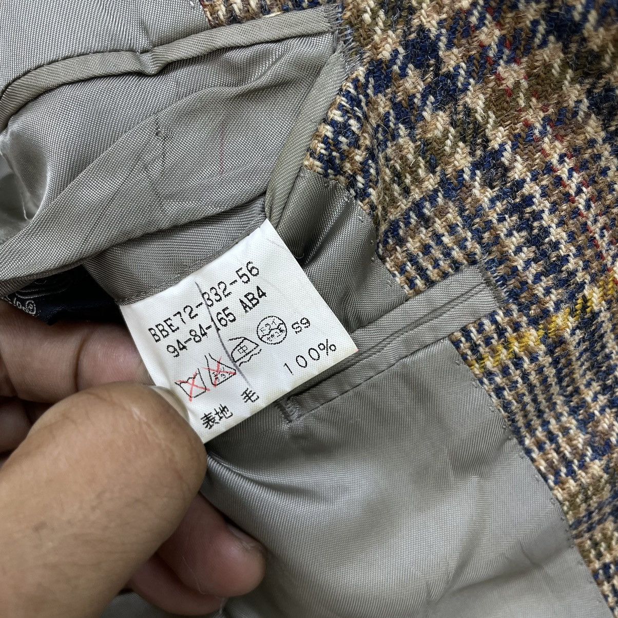 Burberry 🔥Vintage Burberrys Leather Part Checked Double Elbow Jacket Size US M / EU 48-50 / 2 - 7 Thumbnail