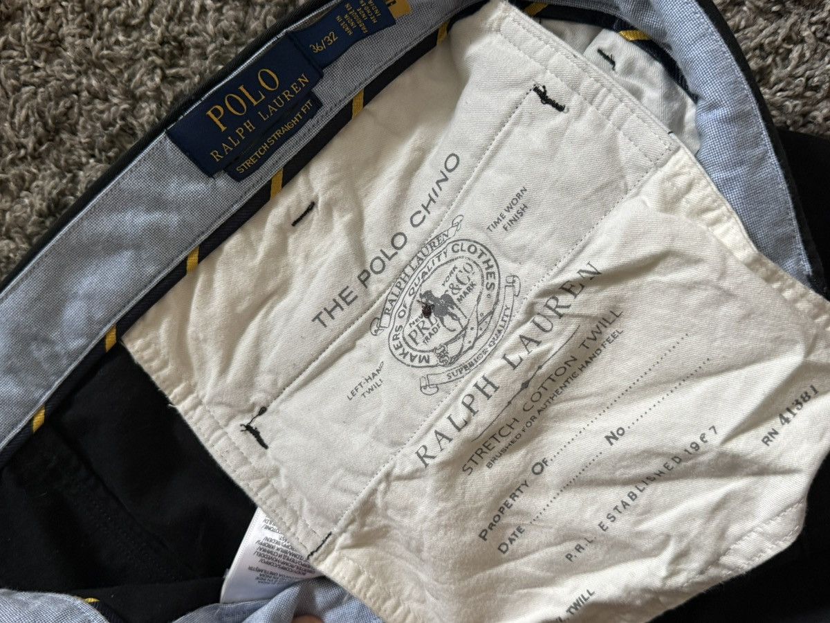 Polo Ralph Lauren Ralph Lauren Stretch Straight Fit Chino Pants–Black- 36x32 Size US 36 / EU 52 - 3 Thumbnail