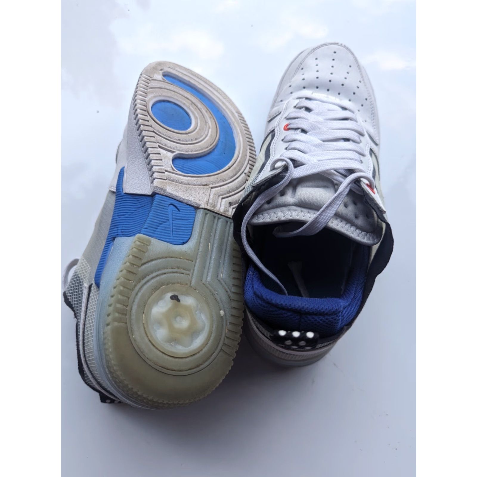 Nike NIKE AIR FORCE 1 REACT SNEAKER White Light Photo Blue 8 Men DH7615-101 Size US 8 / EU 41 - 6 Thumbnail
