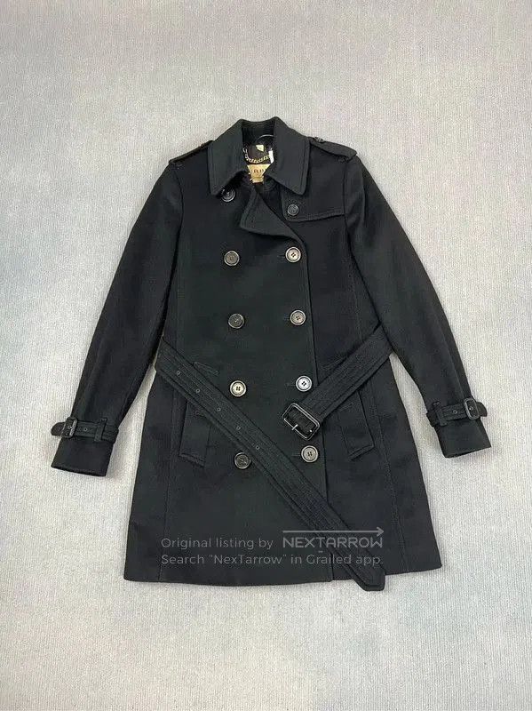 Burberry Burberry Black Wool Women's Coat. Size L / US 10 / IT 46 - 1 Thumbnail