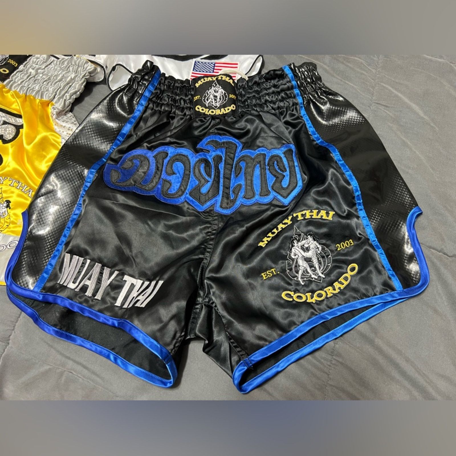Other Lot 3 Muay Thai Men’s MMA Shorts M,M, & S + Ankle Support Size US 32 / EU 48 - 3 Thumbnail