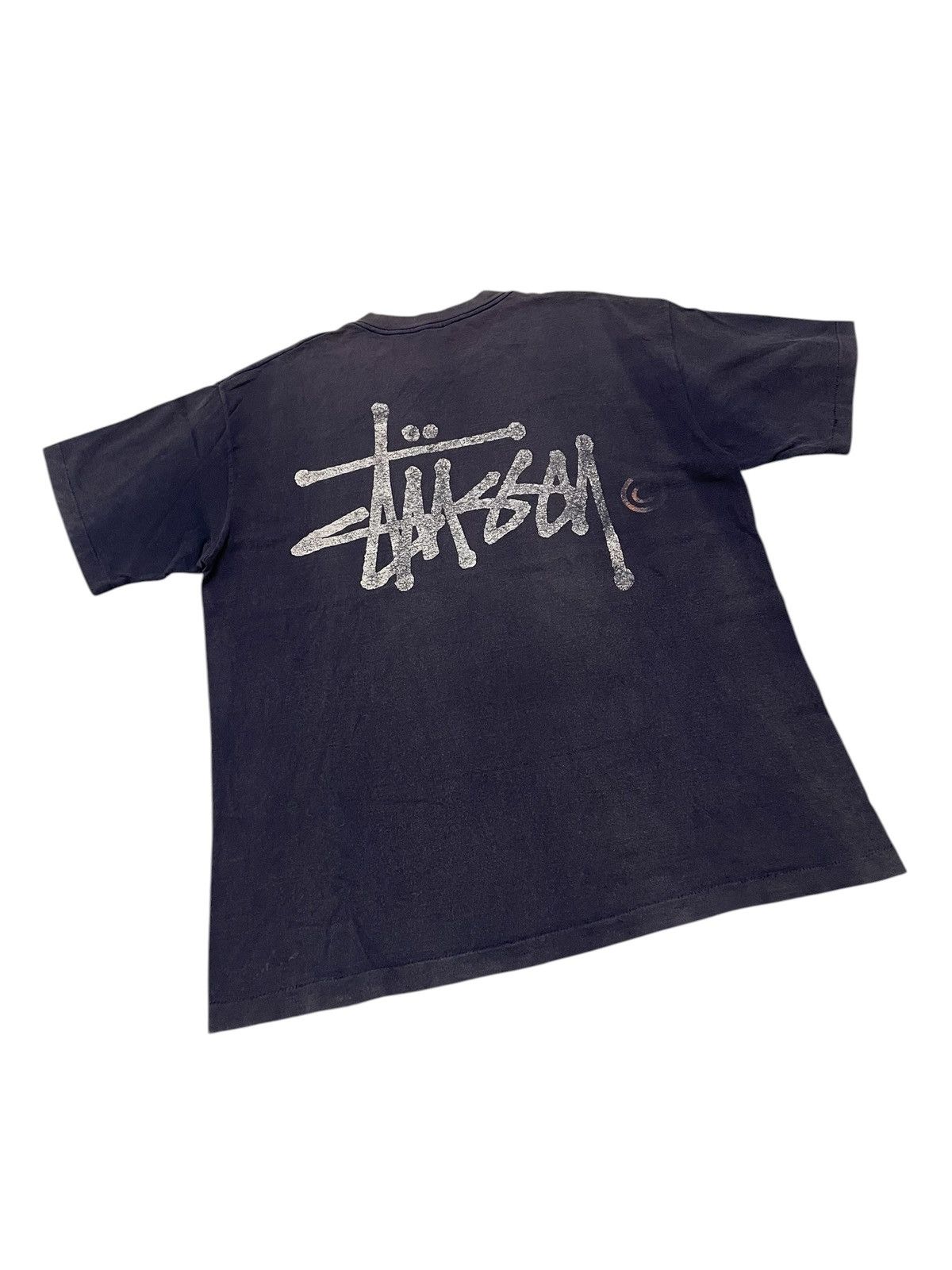 Stussy Vintage STUSSY Distressed Colour Tshirt Size US XL / EU 56 / 4 - 8 Thumbnail