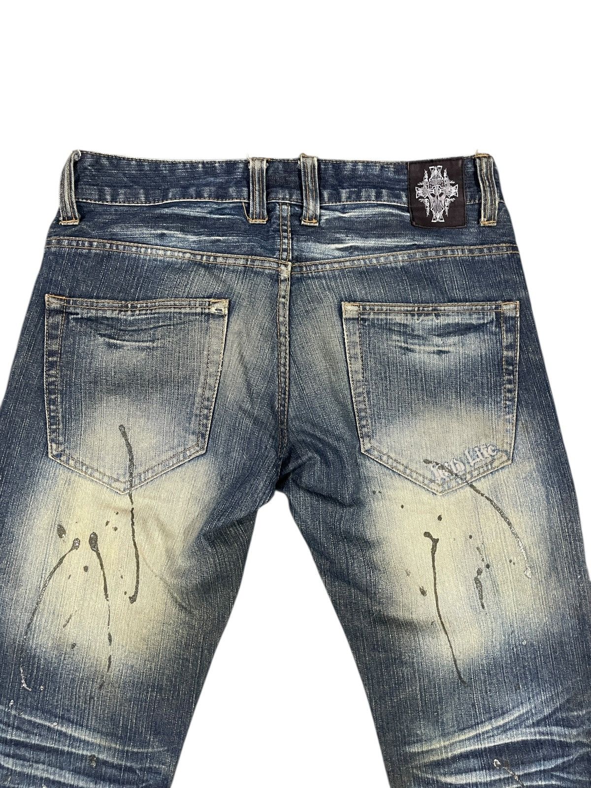 14th Addiction Wildlife Japanese Destroyed Dusty Dirt Rockers Jeans Size US 33 - 15 Thumbnail
