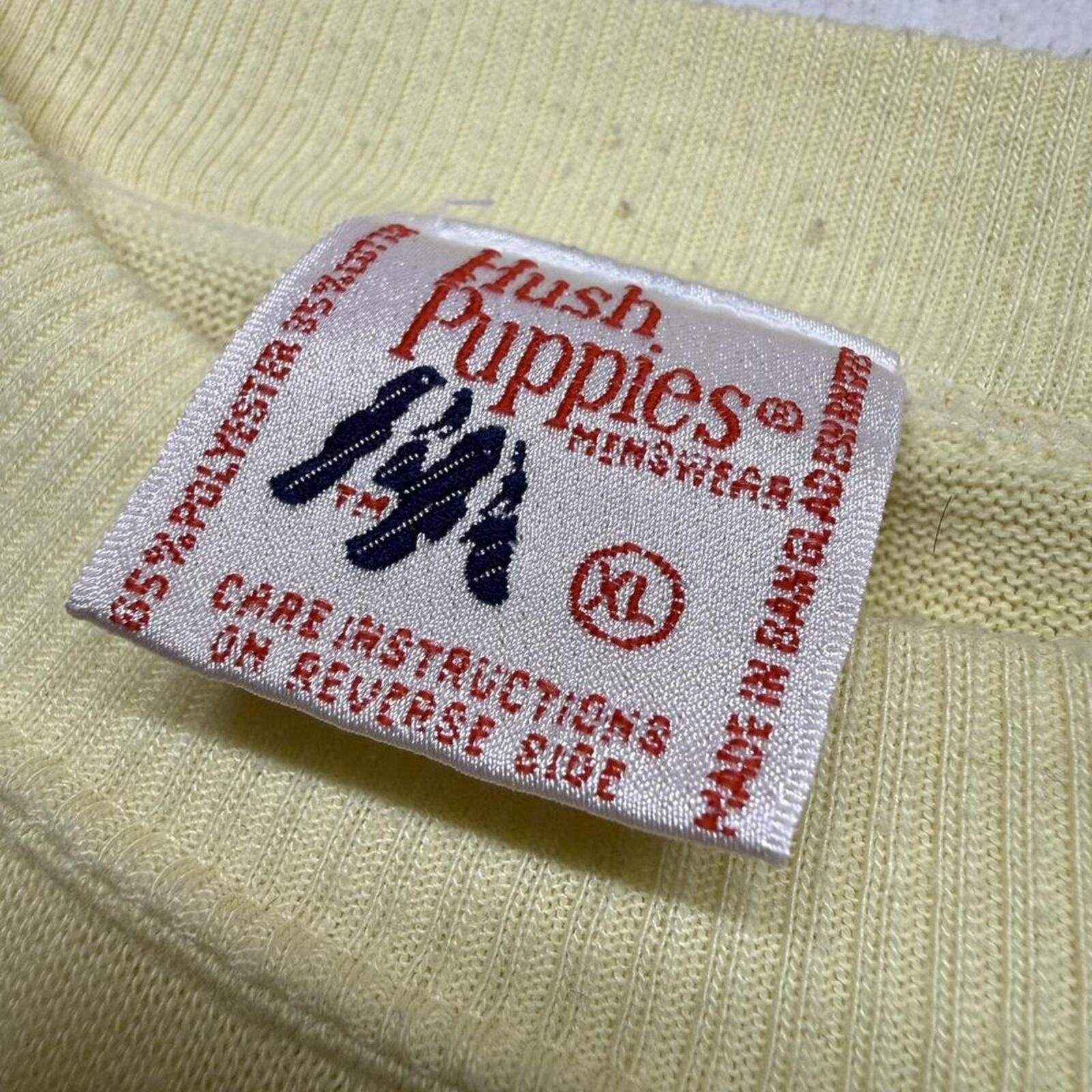 Other Vintage 90s Hush Puppies yellow/black striped ringer tee XL Size US XL / EU 56 / 4 - 3 Thumbnail