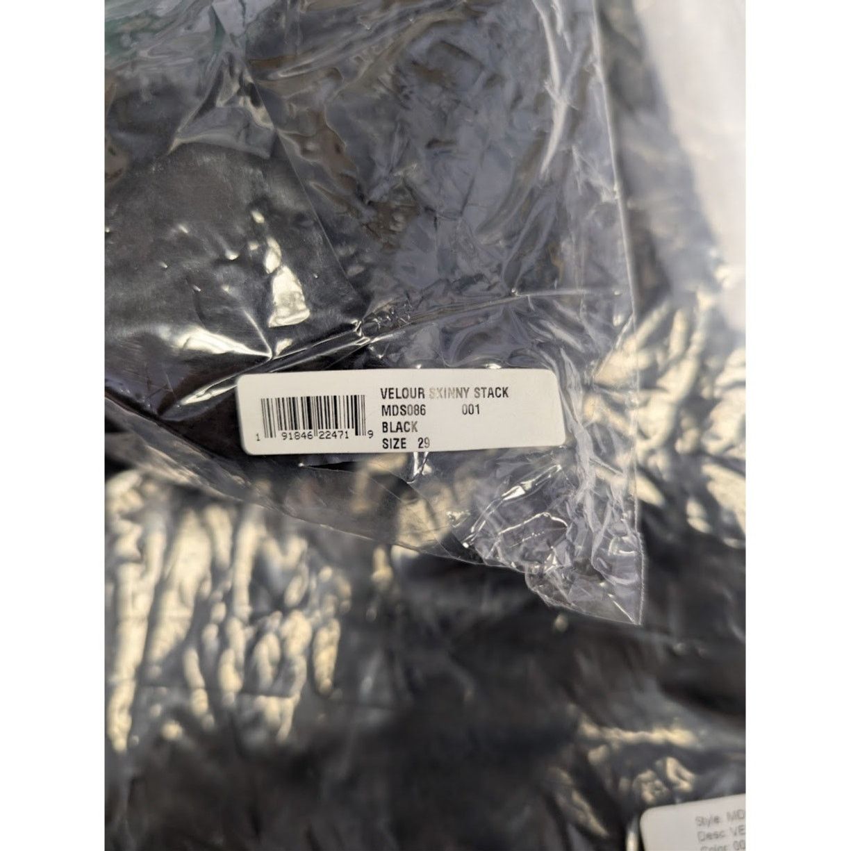 Amiri o1rshd1 Velour Skinny Stack Jeans in Black Size US 29 - 16 Thumbnail