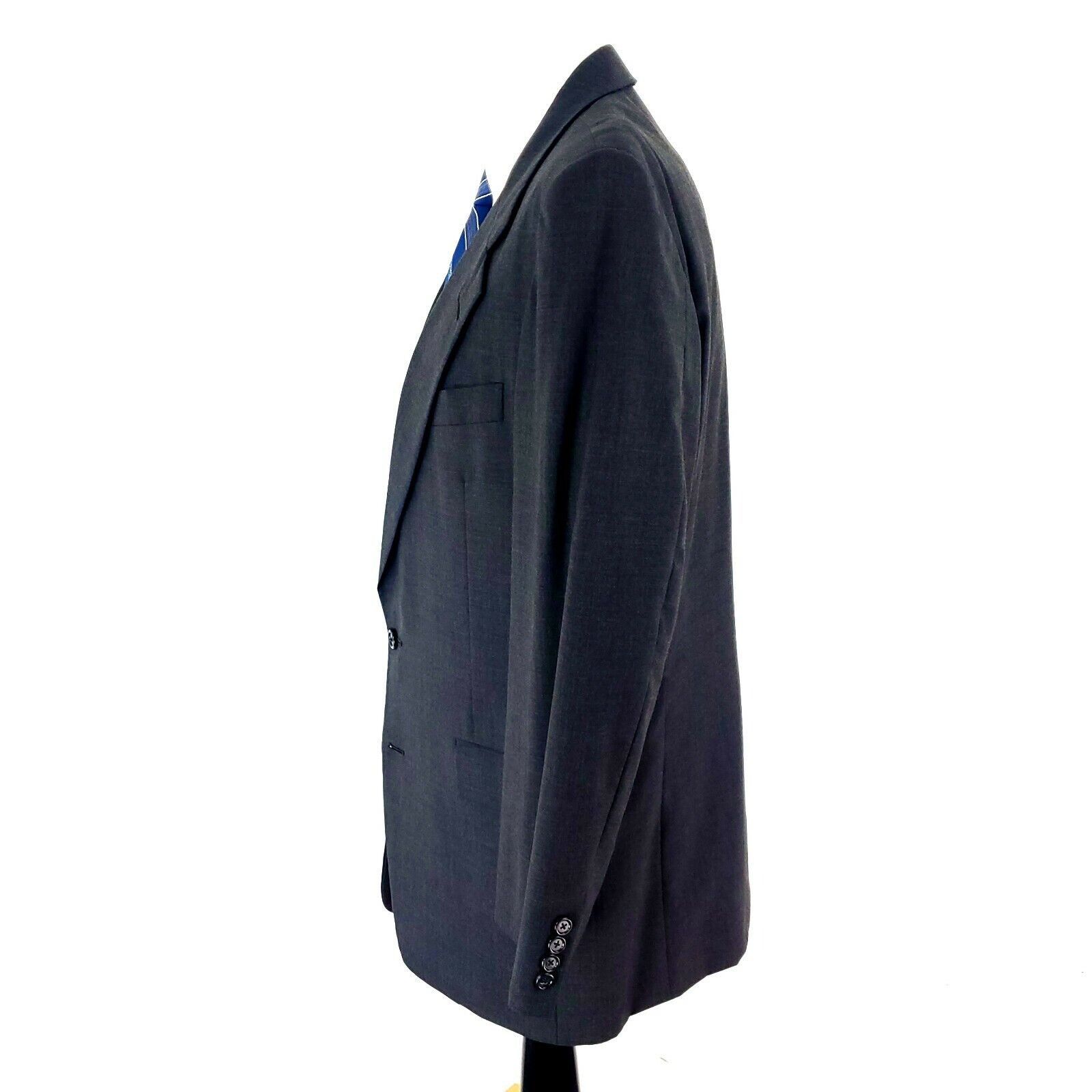 Hickey Freeman Hickey Freeman Boardroom Wool 2 Button 2 Piece Suit 40L Gray Size 40L - 6 Thumbnail