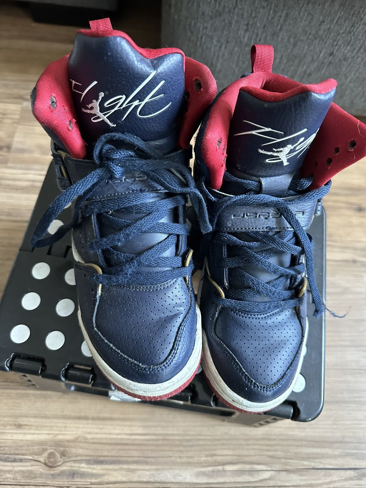Nike × Vintage Size 5 (GS) - Jordan Flight 45 High Midnight Navy Youth Size US 5 / IT 35 - 9 Thumbnail