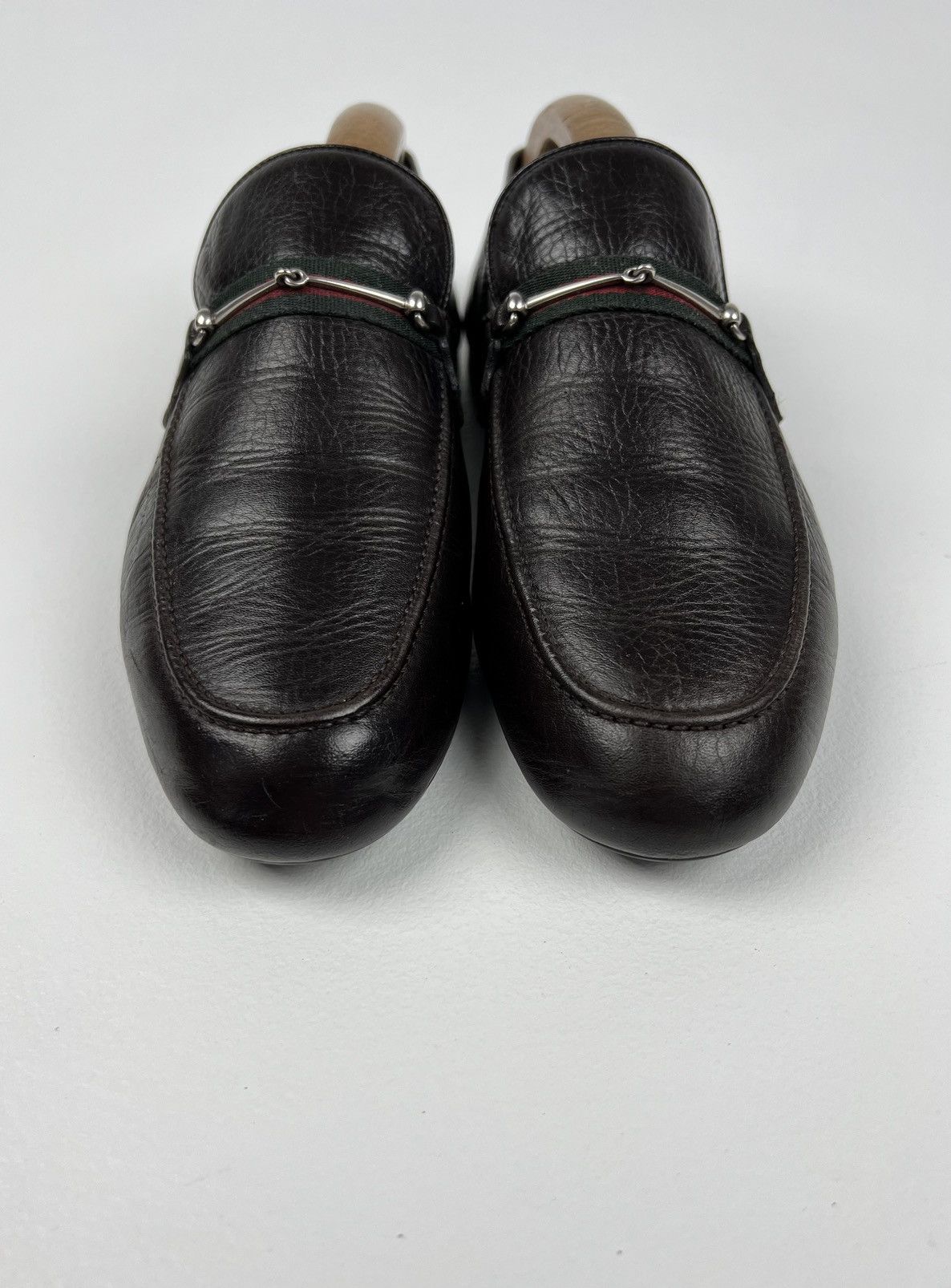 Gucci GUCCI Loafers Leather Slip Ons Shoes HORSEBIT Web Stripe Size US 9 / EU 42 - 4 Thumbnail