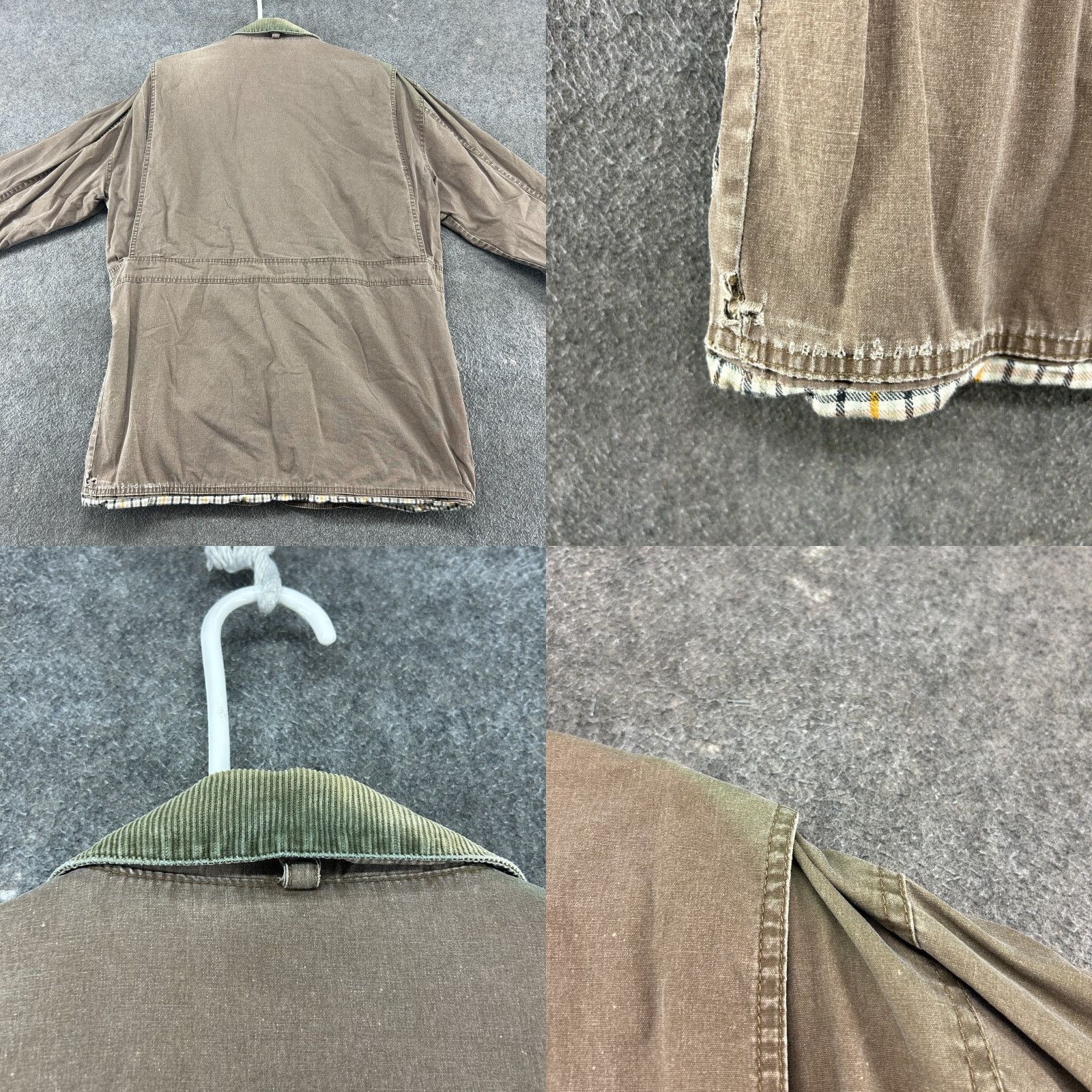 J.Crew VINTAGE J.CREW Coat Jacket Mens Small Brown Chore Barn Canvas Lined Parka 90s Workwear Winter Fall Spring Canvas Cotton Mid-Length Button Size US S / EU 44-46 / 1 - 9 Thumbnail