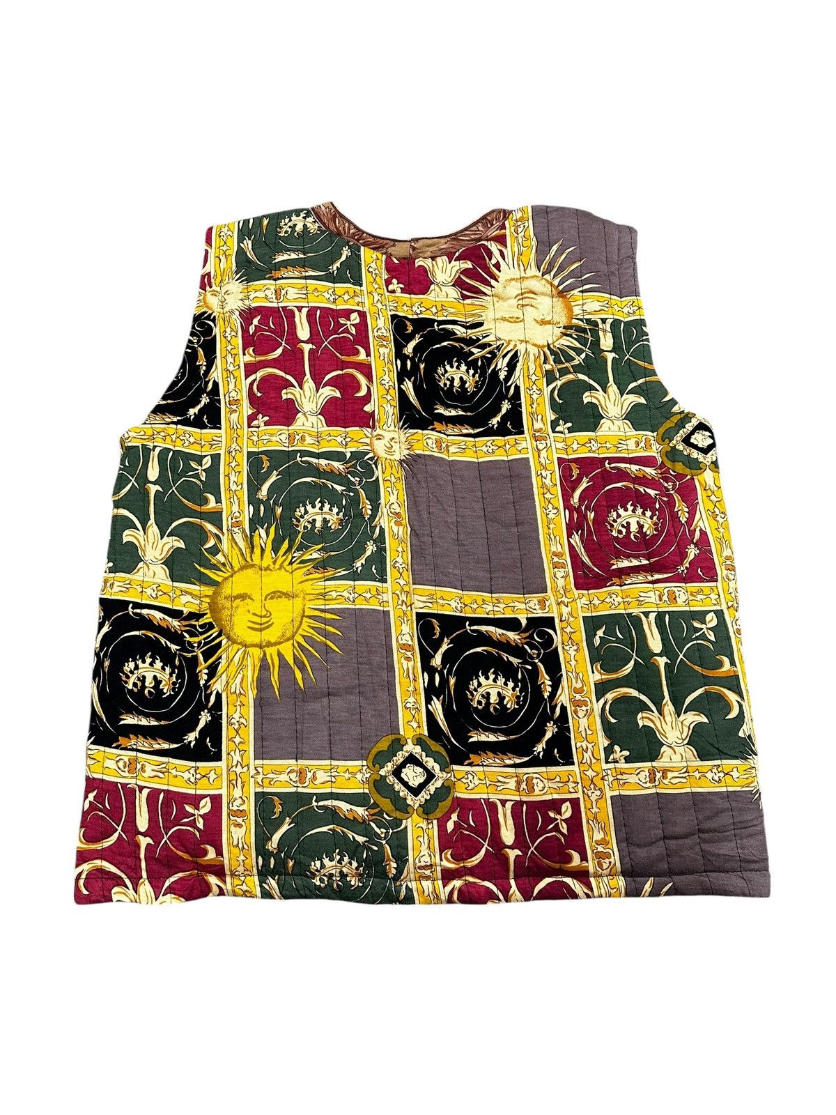 Japanese Brand Vintage 90s Barouqe Quilted Vest Similar To Versace Size US M / EU 48-50 / 2 - 4 Thumbnail